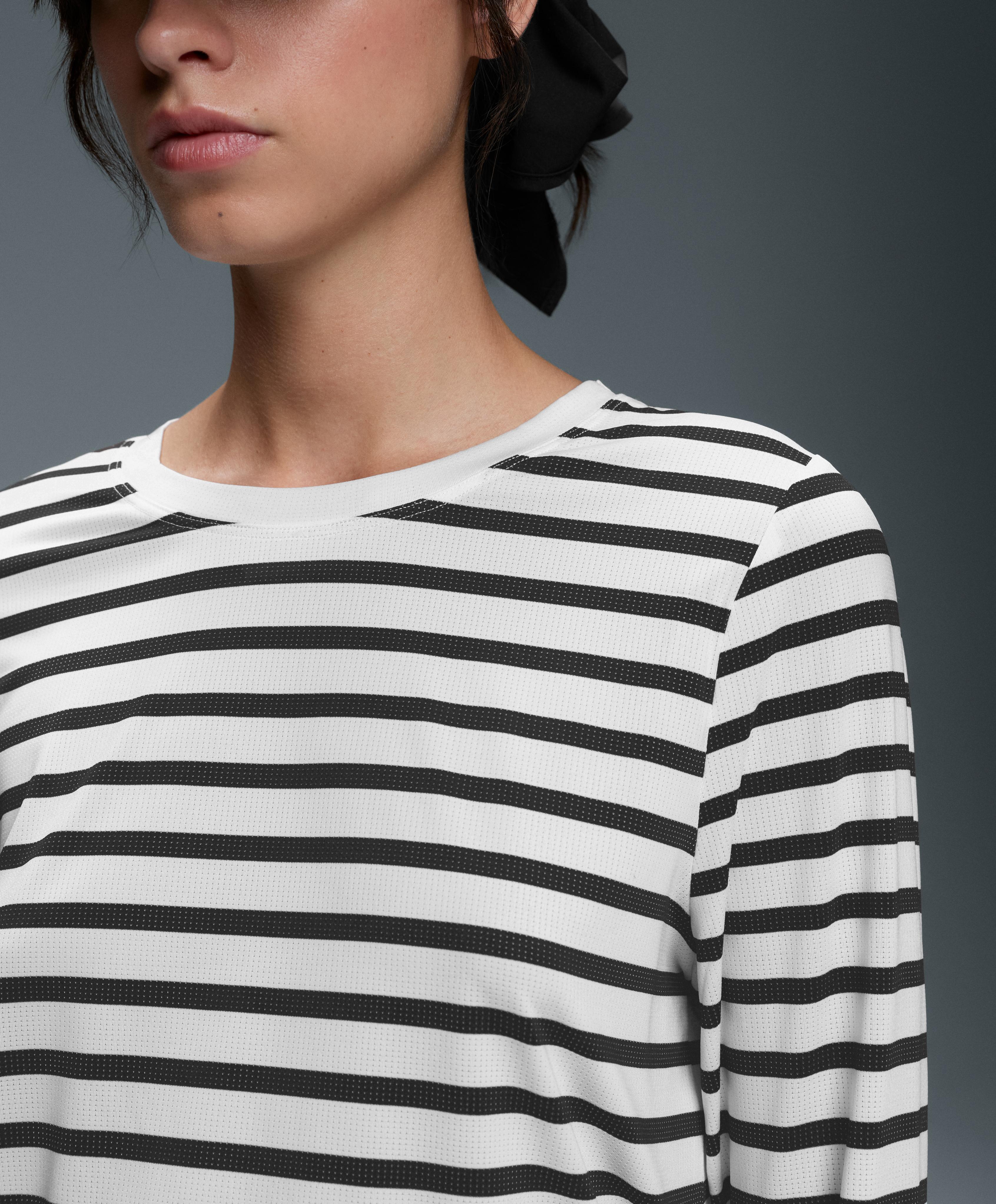 Striped long-sleeve technical T-shirt