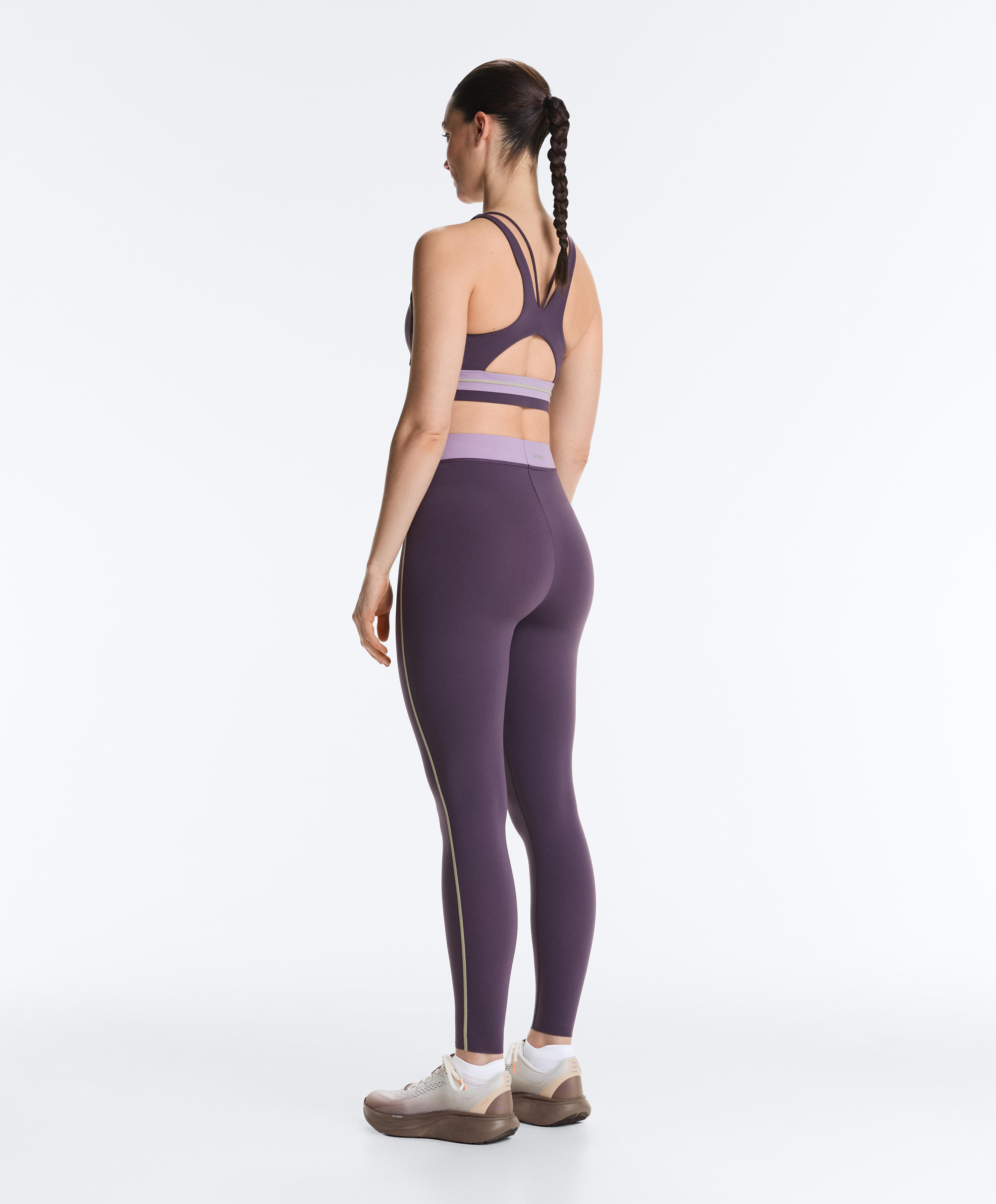 Compressive halterneck tank top — WASHED PURPLE