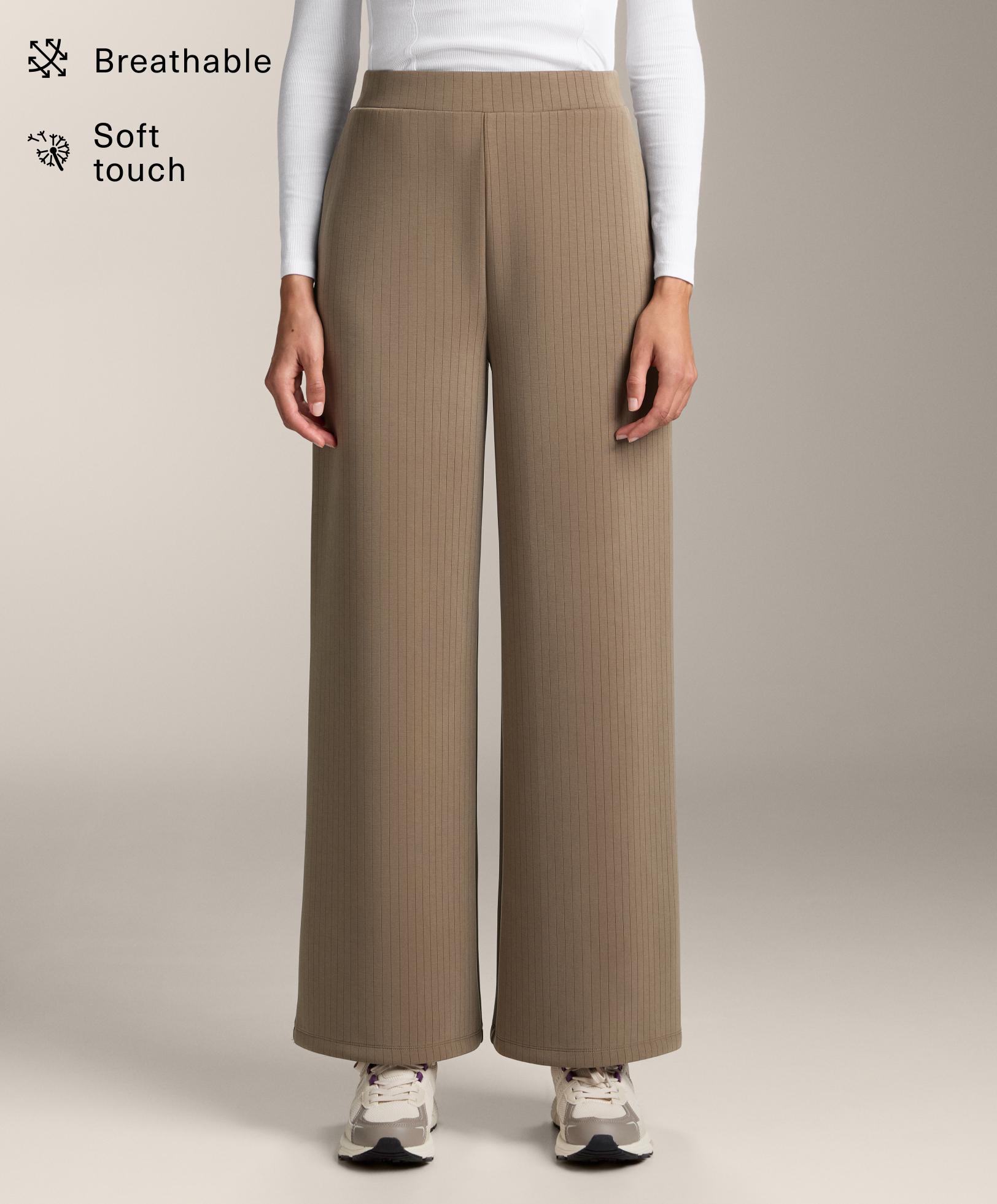 מכנסיים ישרים עם פסי מודל רכים למגע