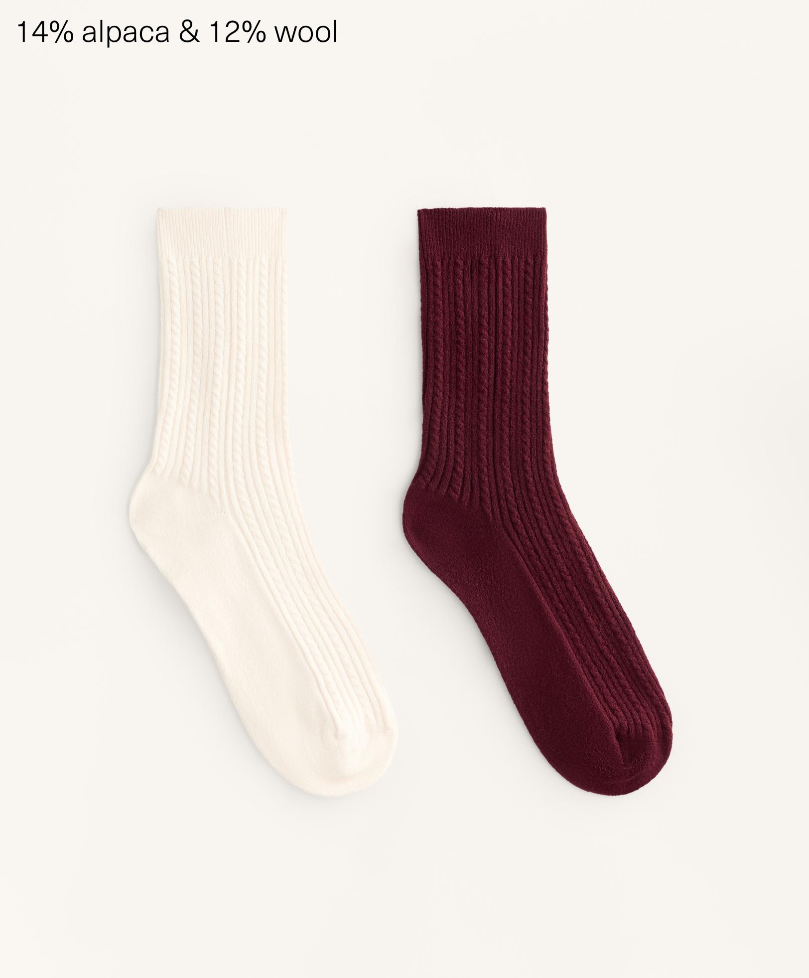 2 pairs of classic Aran socks - Sale