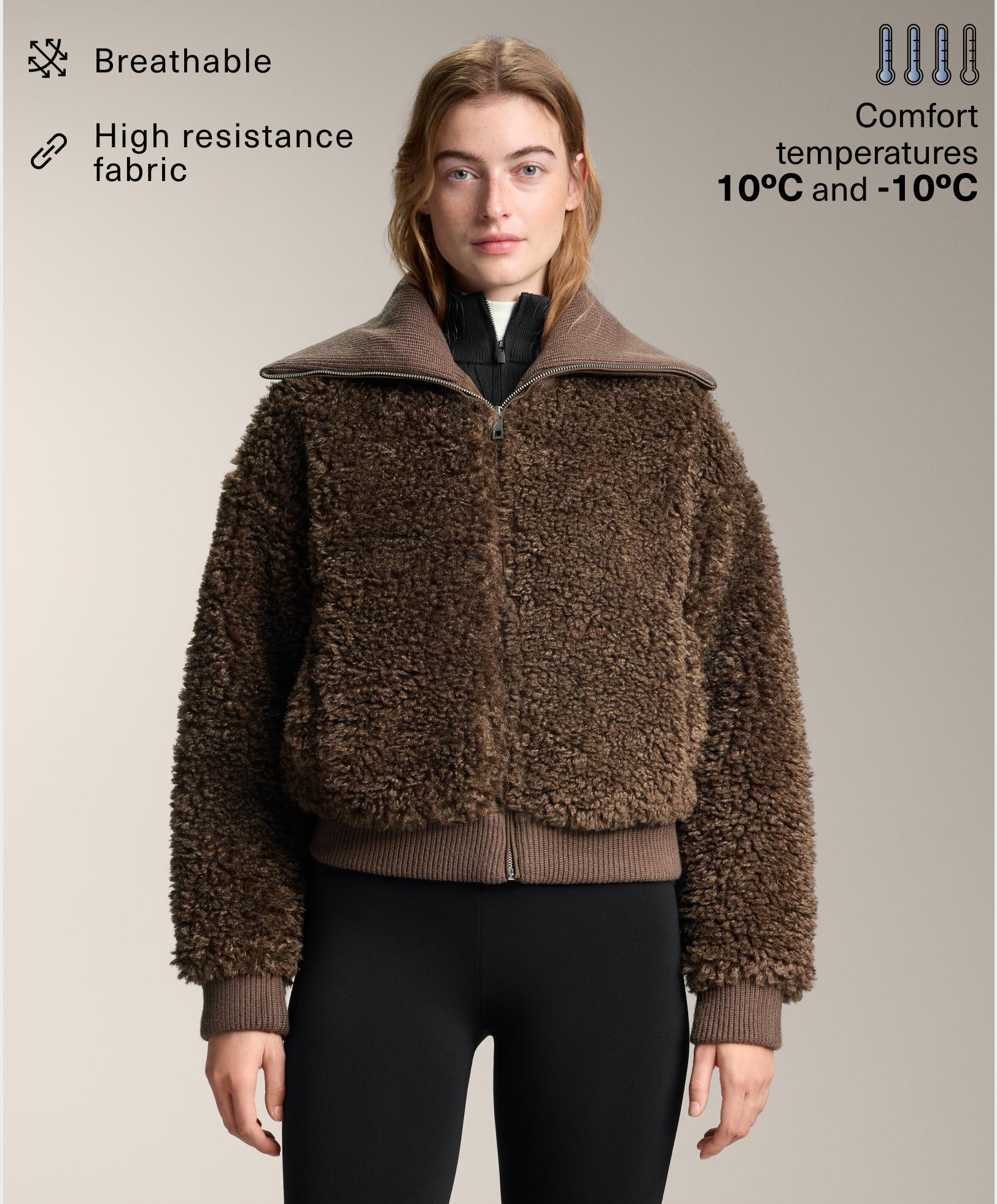 Veste effet mouton texturée