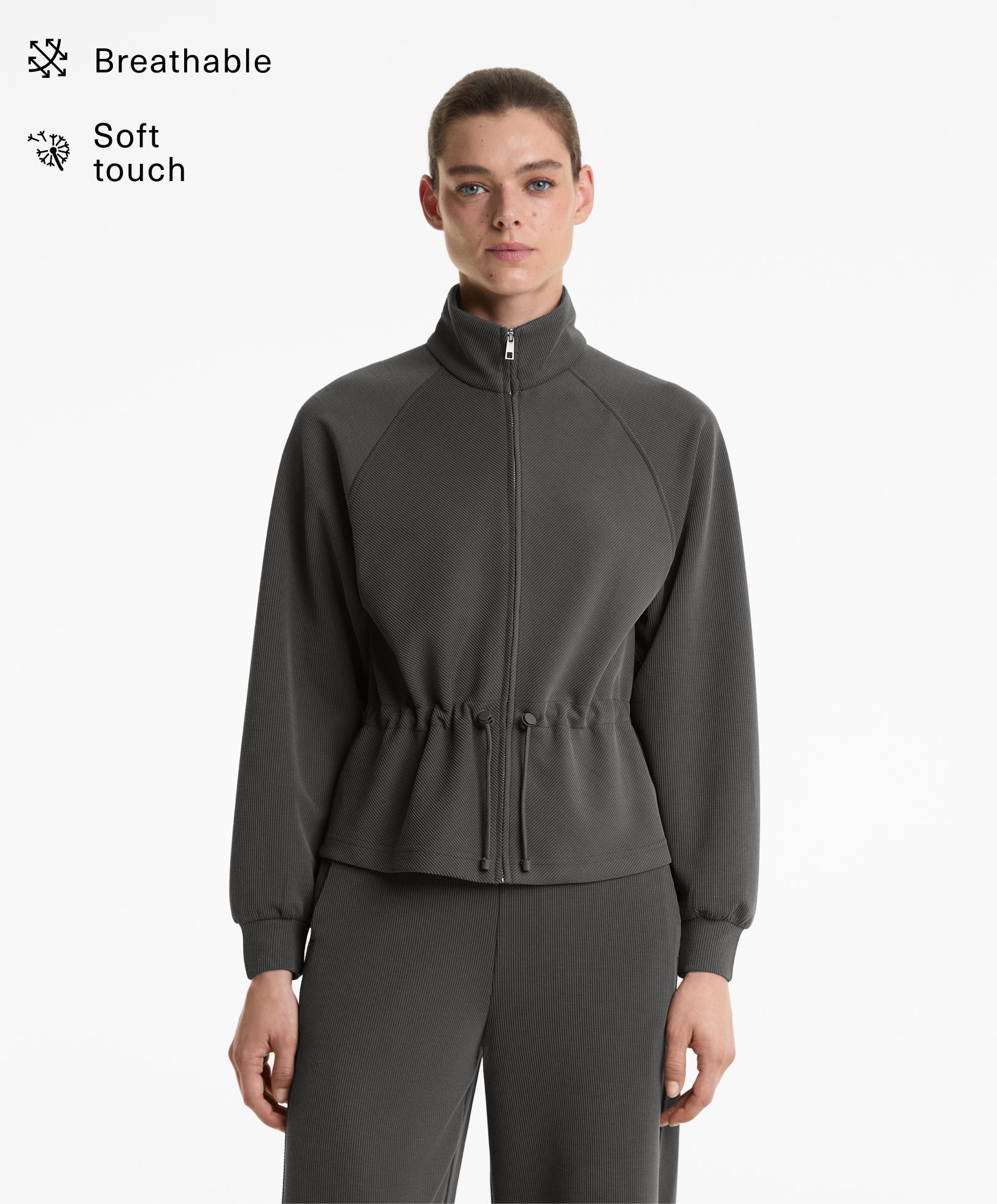 Veste taille ajustable rib 29% modal