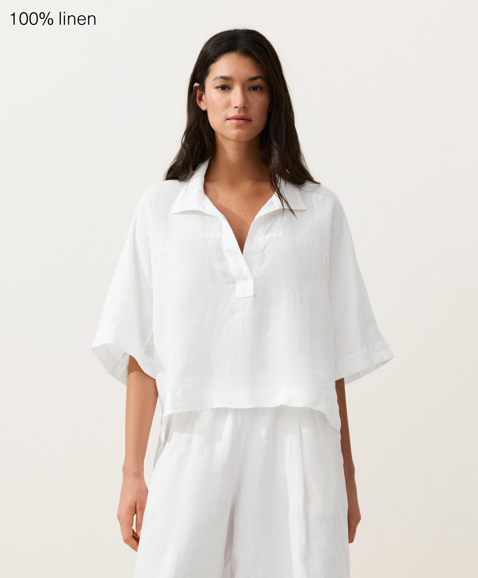 Oversized short sleeve 100% linen shirt Oversized short sleeve 100% linen shirt