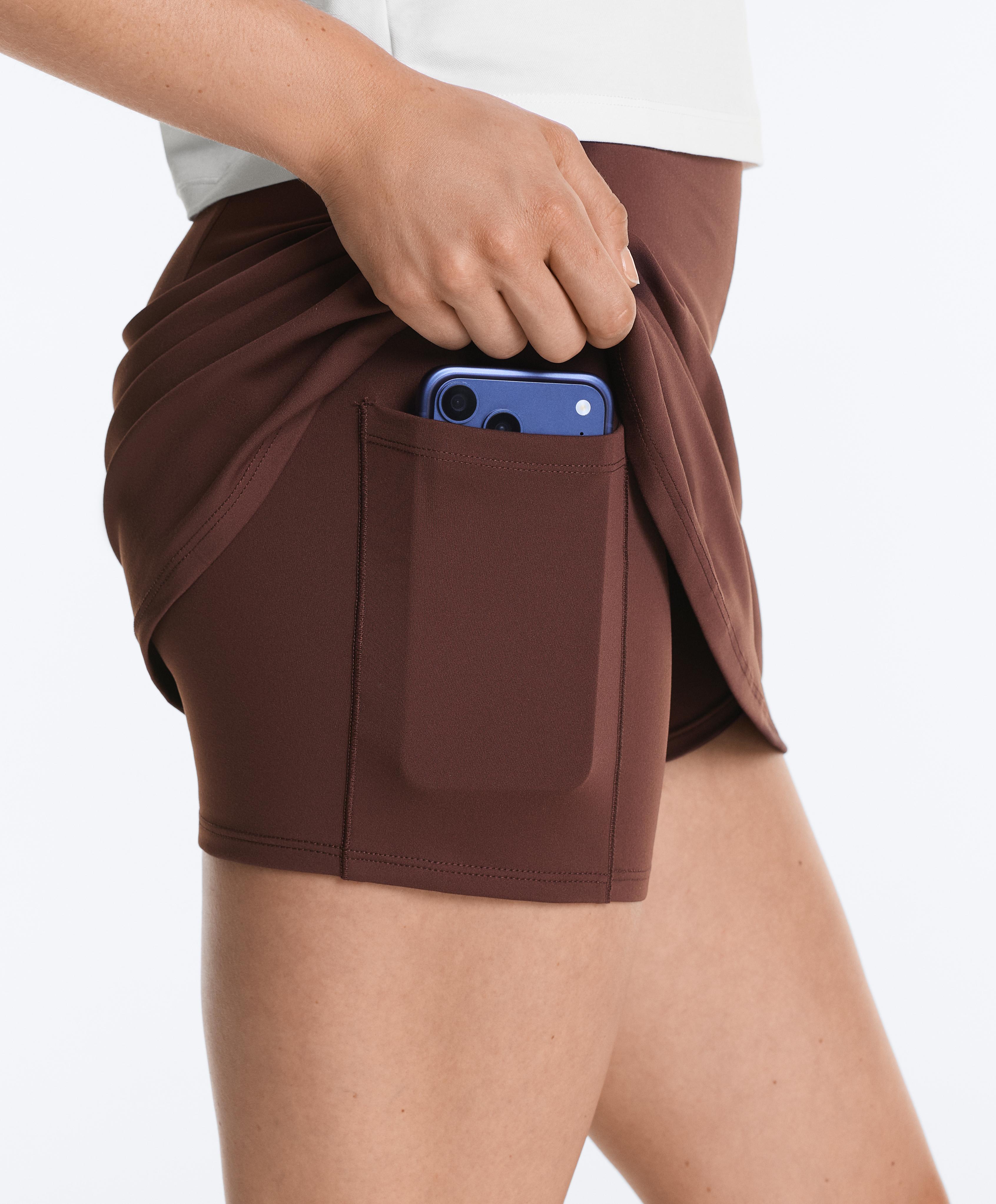 High-rise Comfortlux mini skirt — CHOCOLATE