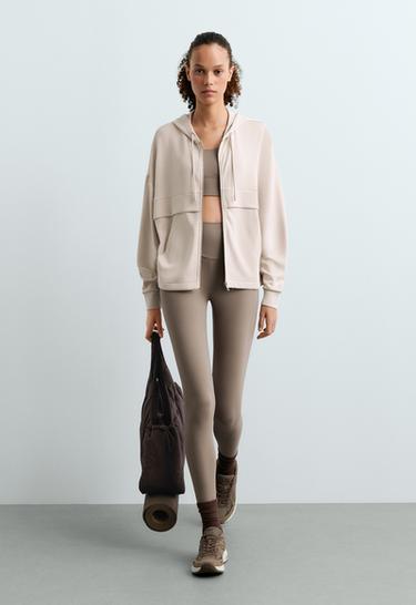 Soft-touch jacket with modal — PALE MINK 1
