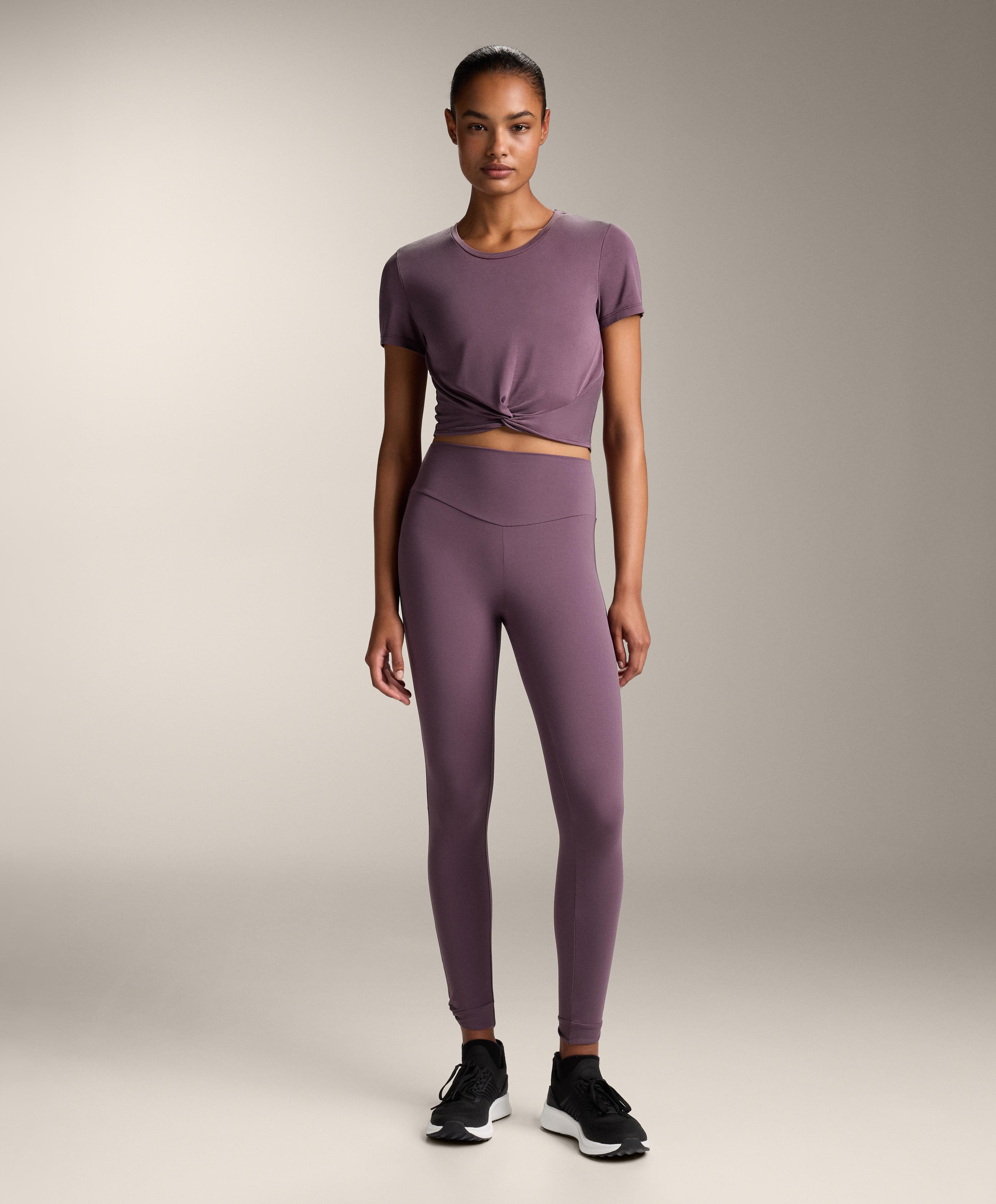 تيشيرت عقدة بأكمام قصيرة ممزوج بالمودال - تنزيلات