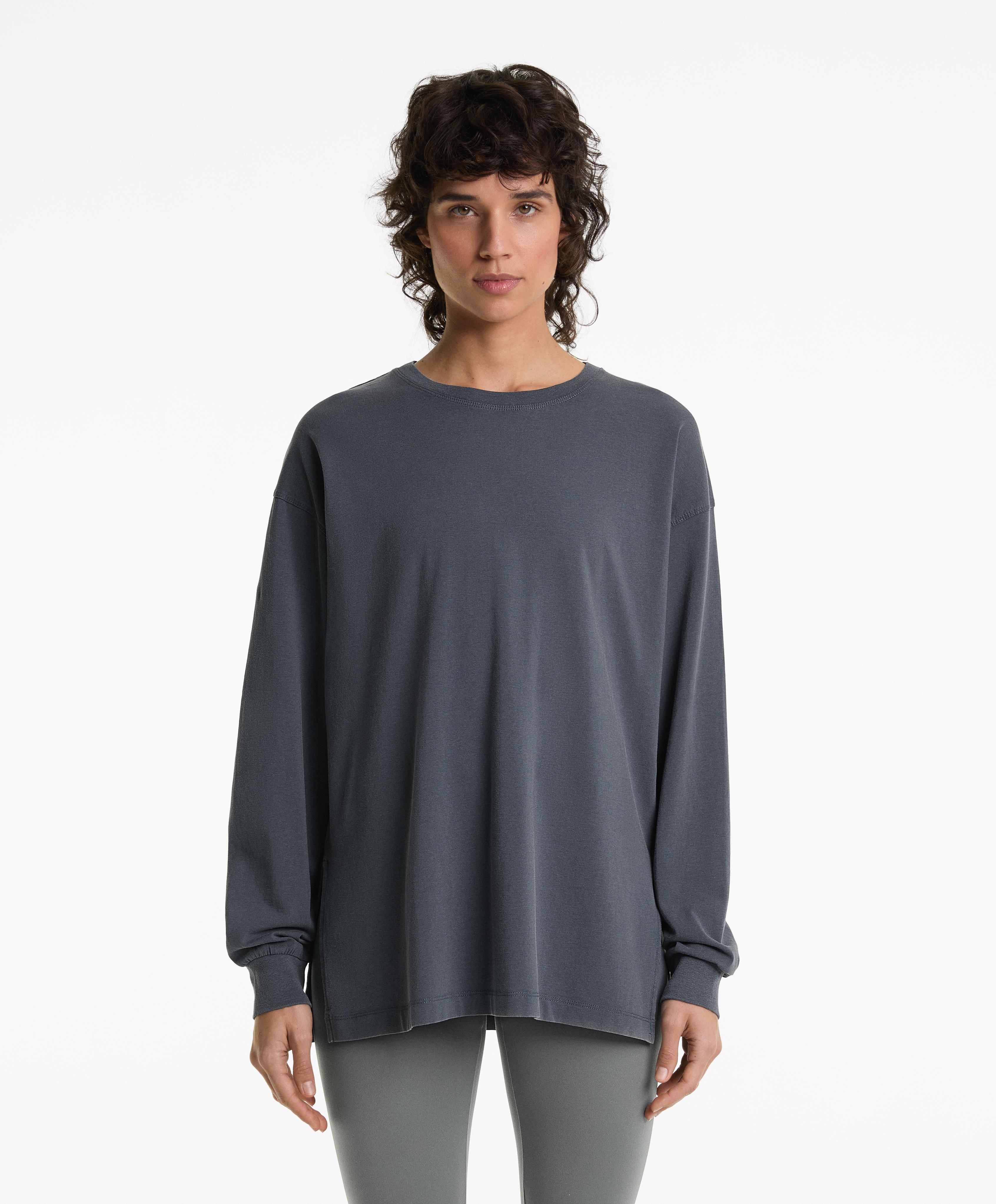 Cotton blend long T-shirt - Sale Cotton blend long T-shirt - Sale