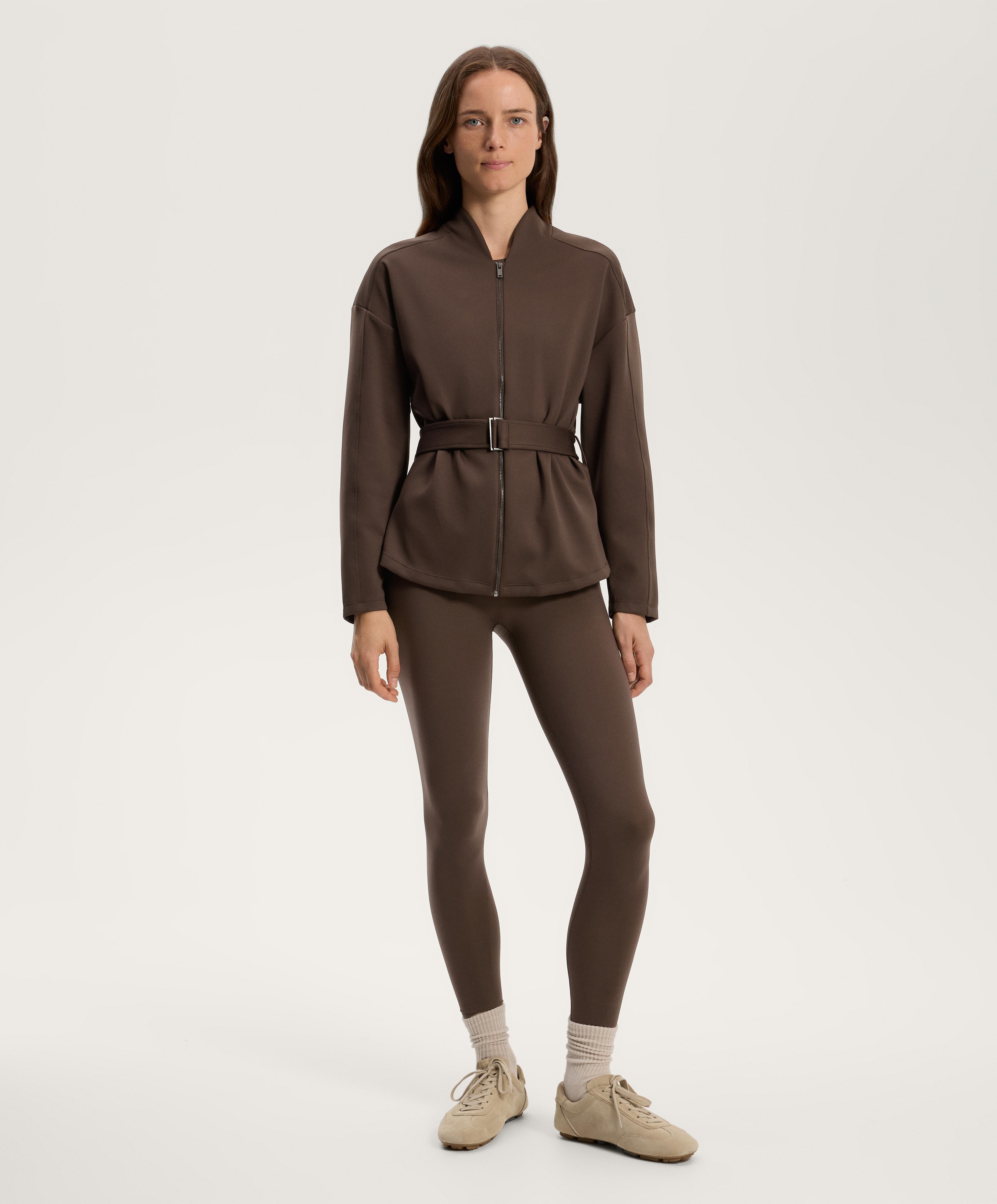 Jacke mit Neopren-Effekt und Gürtel - Sale Jacke mit Neopren-Effekt und Gürtel - Sale