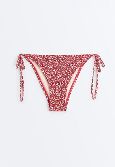 Smock tie medium-coverage bikini briefs — BRIGHT RED 7