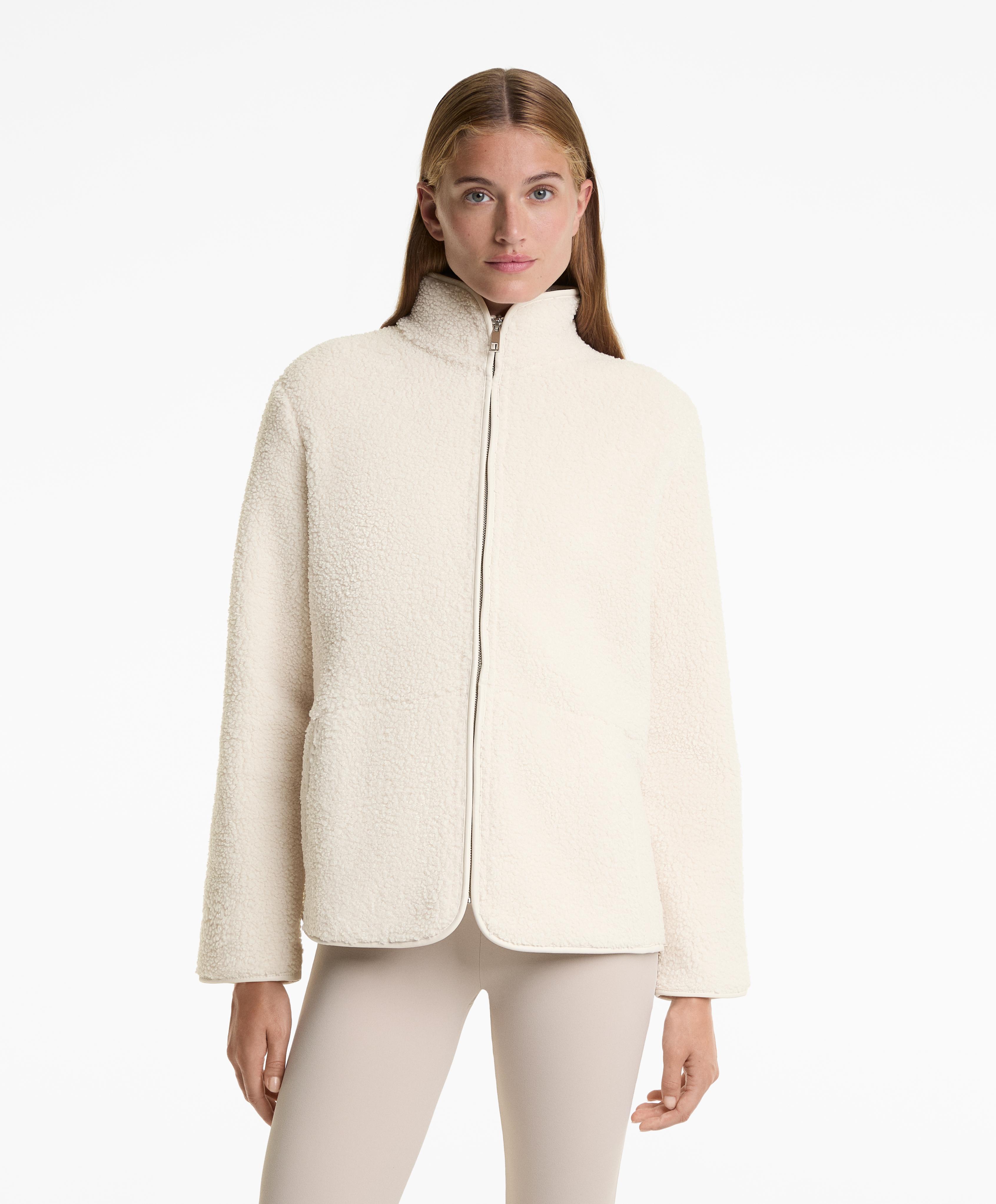 Faux-shearling jacket — ECRU