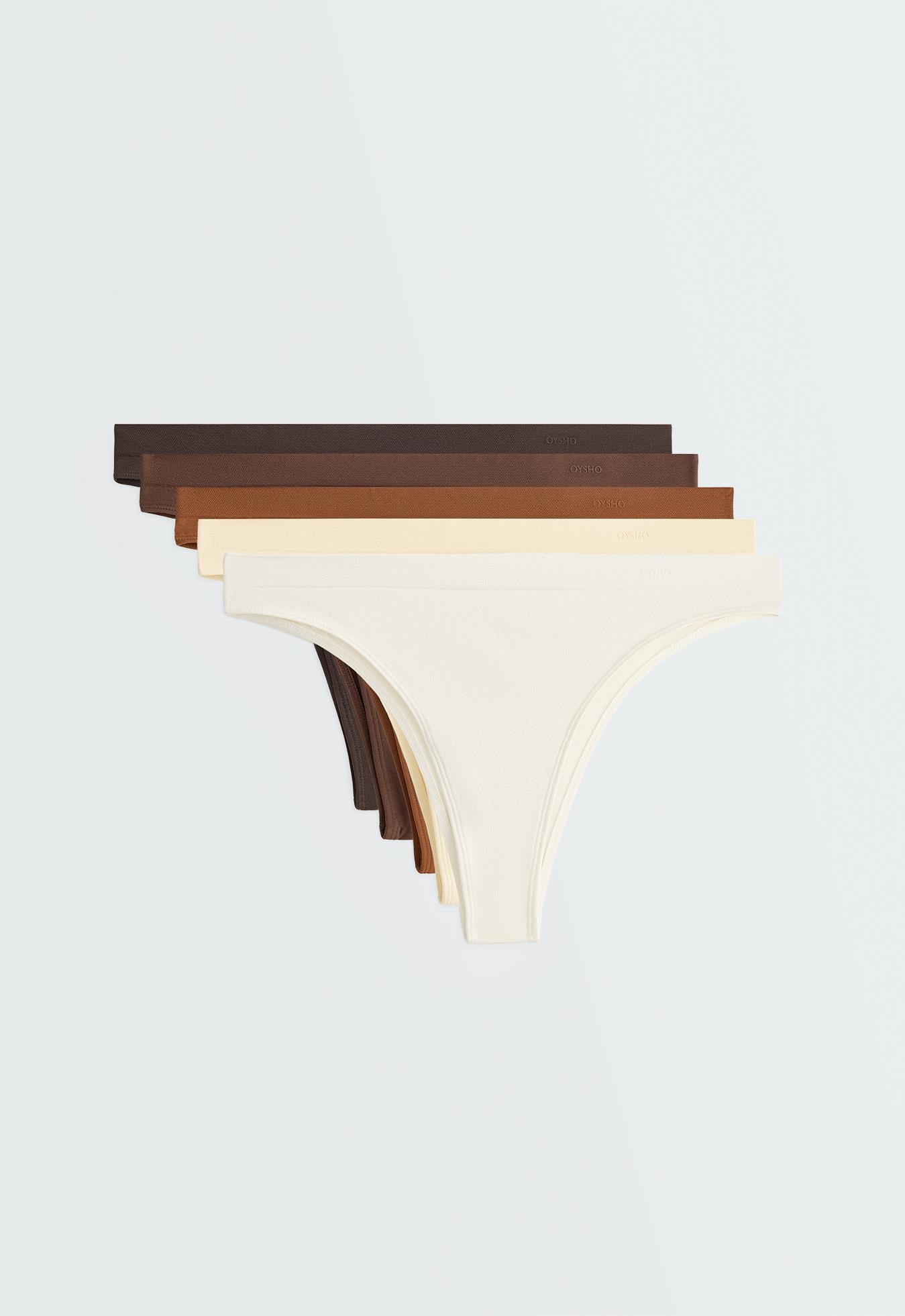 5 polyamide-blend seamless Brazilian briefs — COCOA