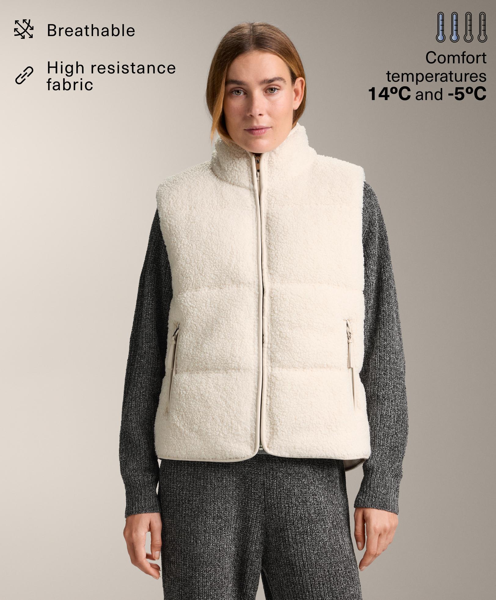 Quilted faux-shearling gilet Quilted faux-shearling gilet