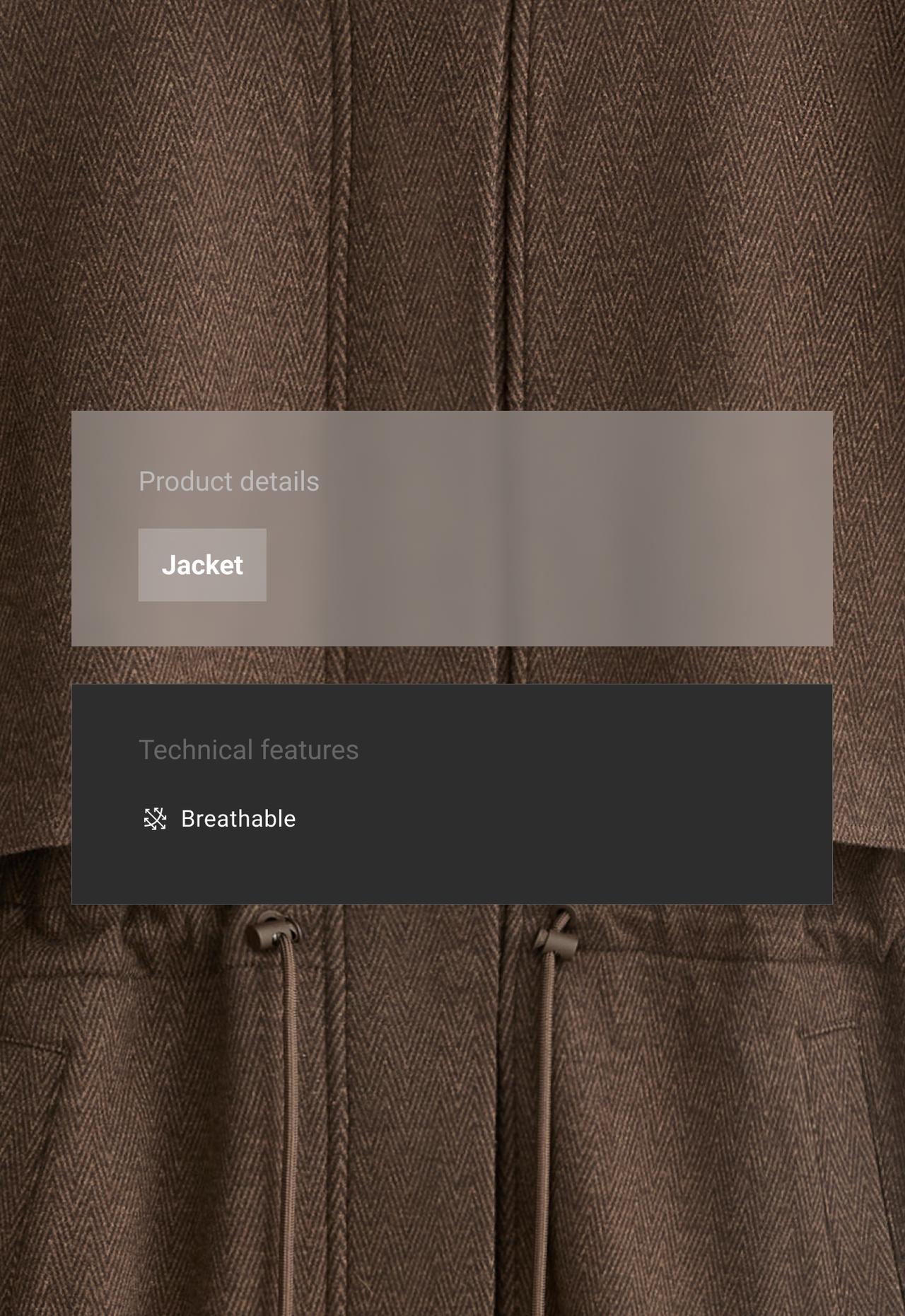 Long herringbone jacket — BROWN