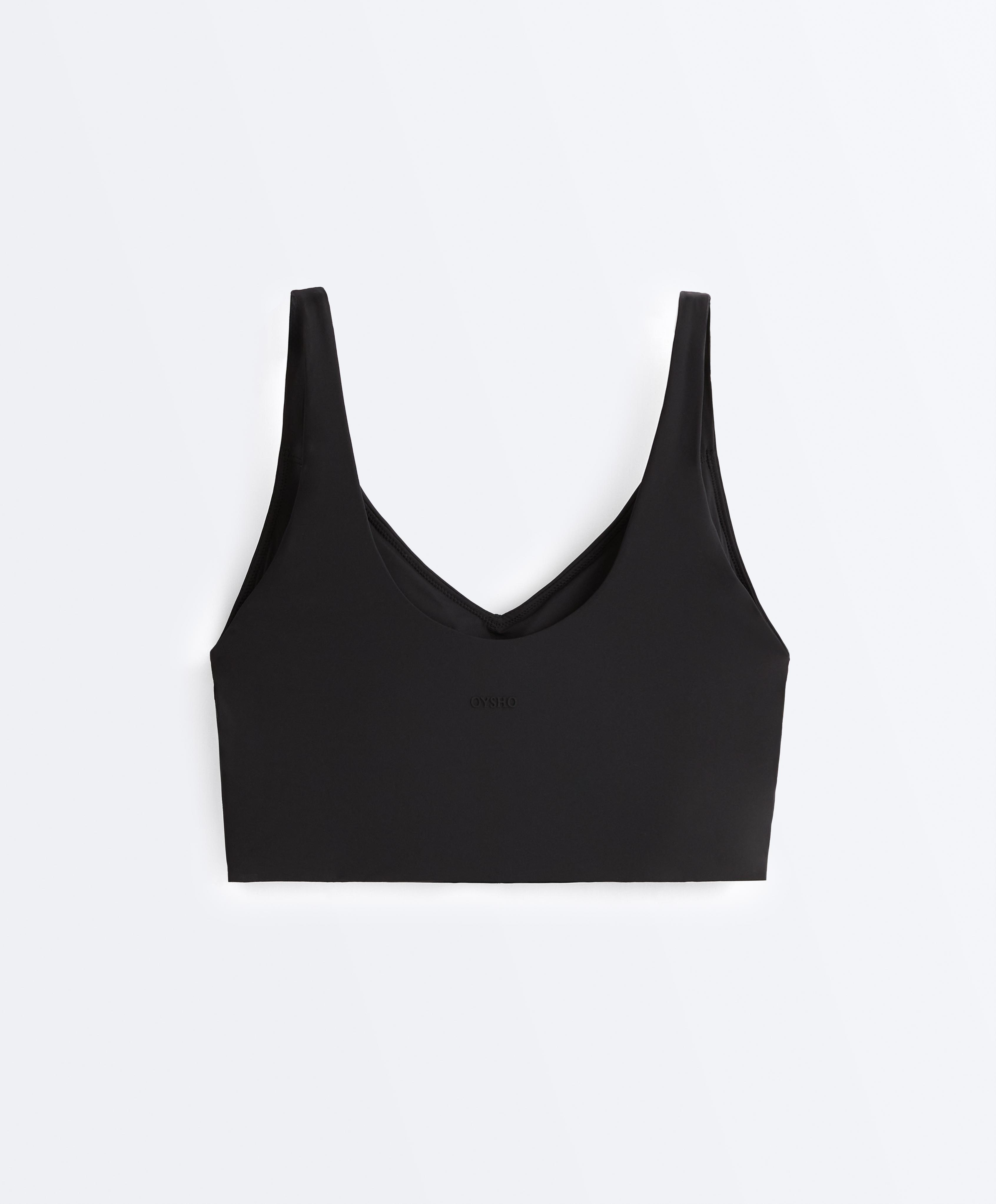 Light Touch crossover tank top — BLACK