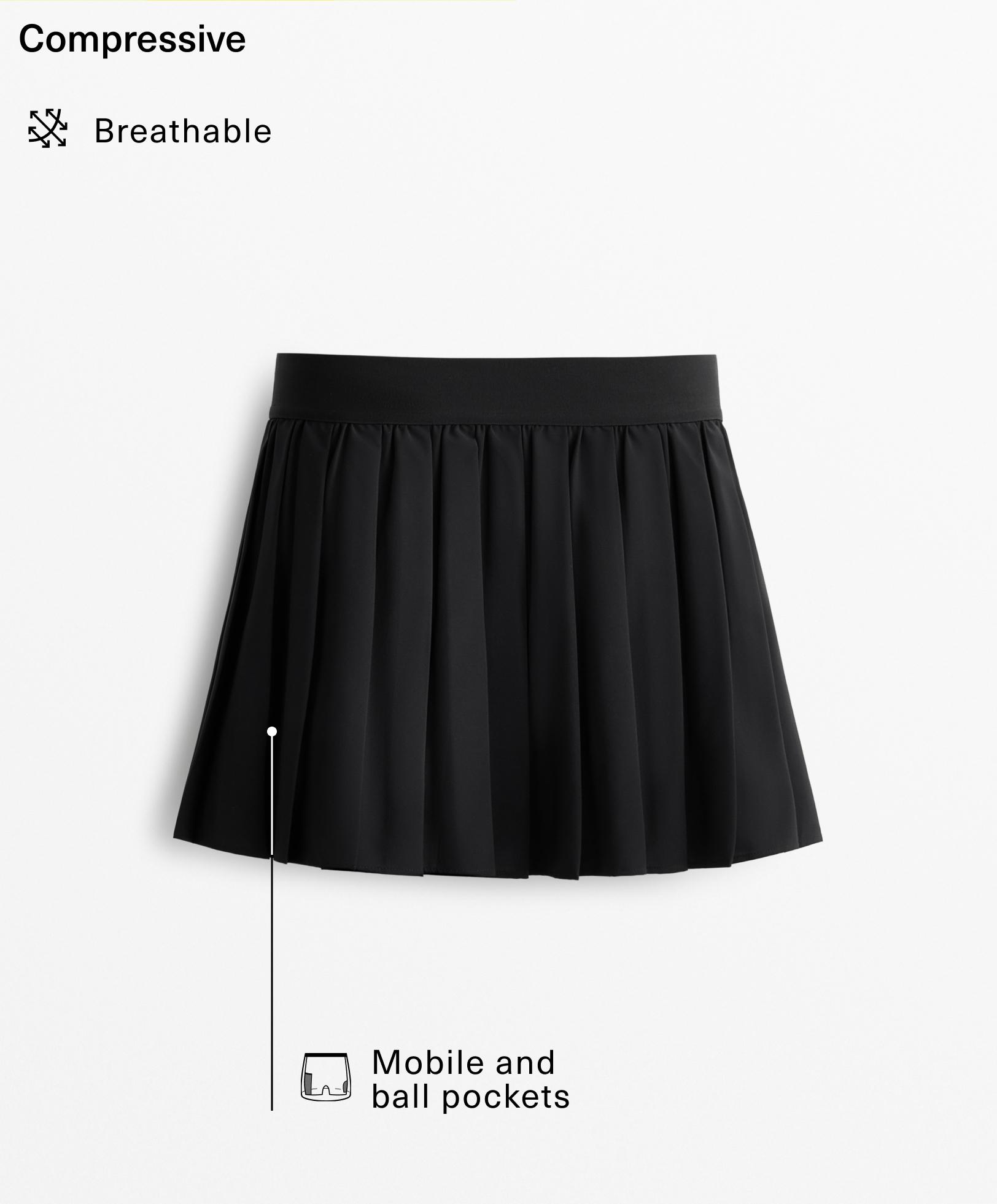 Pleated compressive skirt