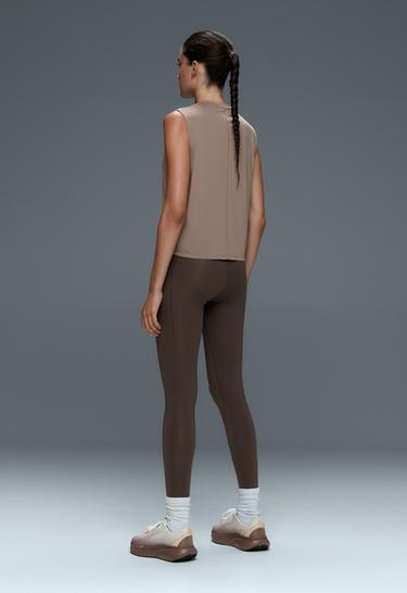 Technical Sleeveless T-shirt — MINK GREY 5