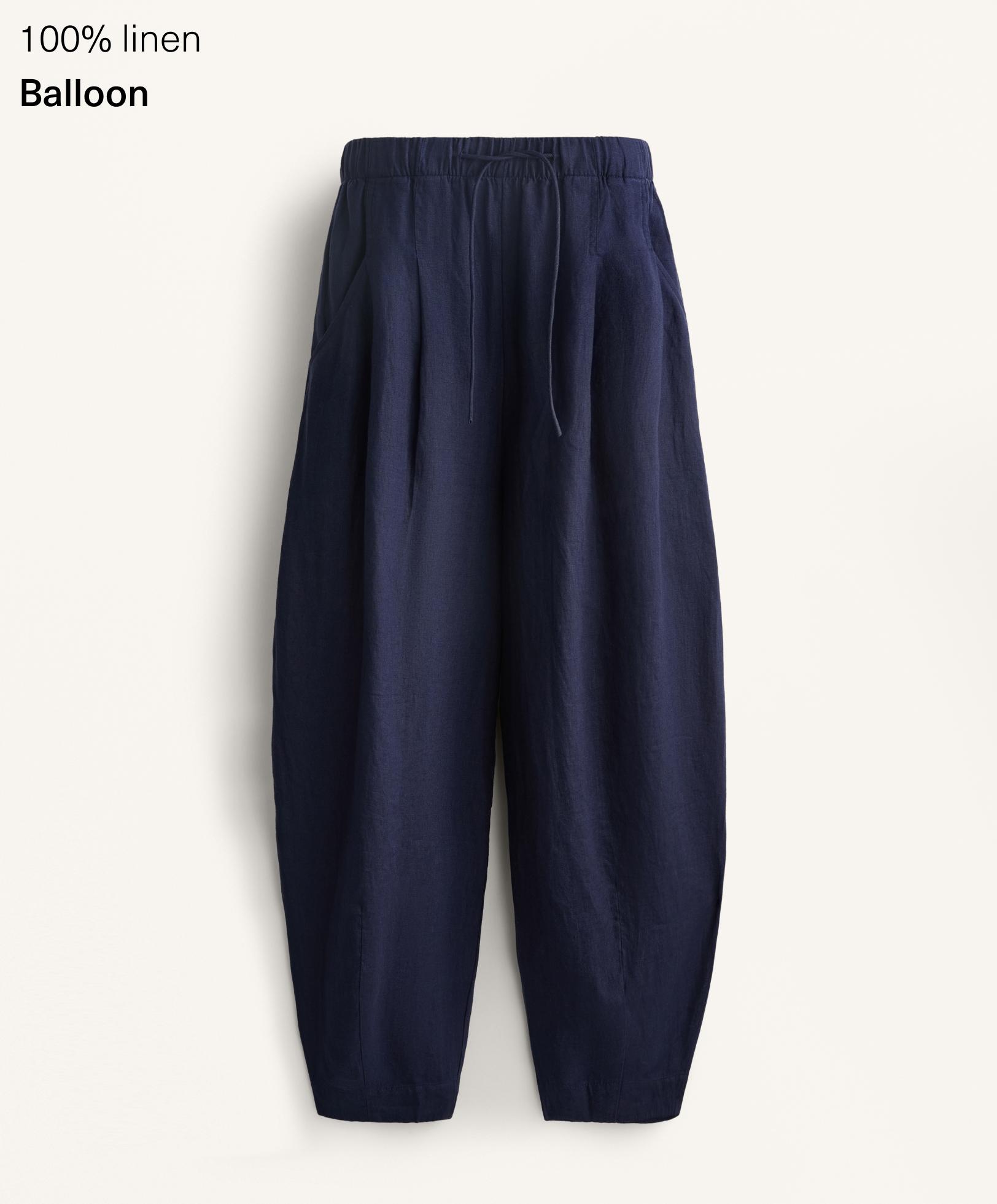 Pantalon ballon 100 % lin