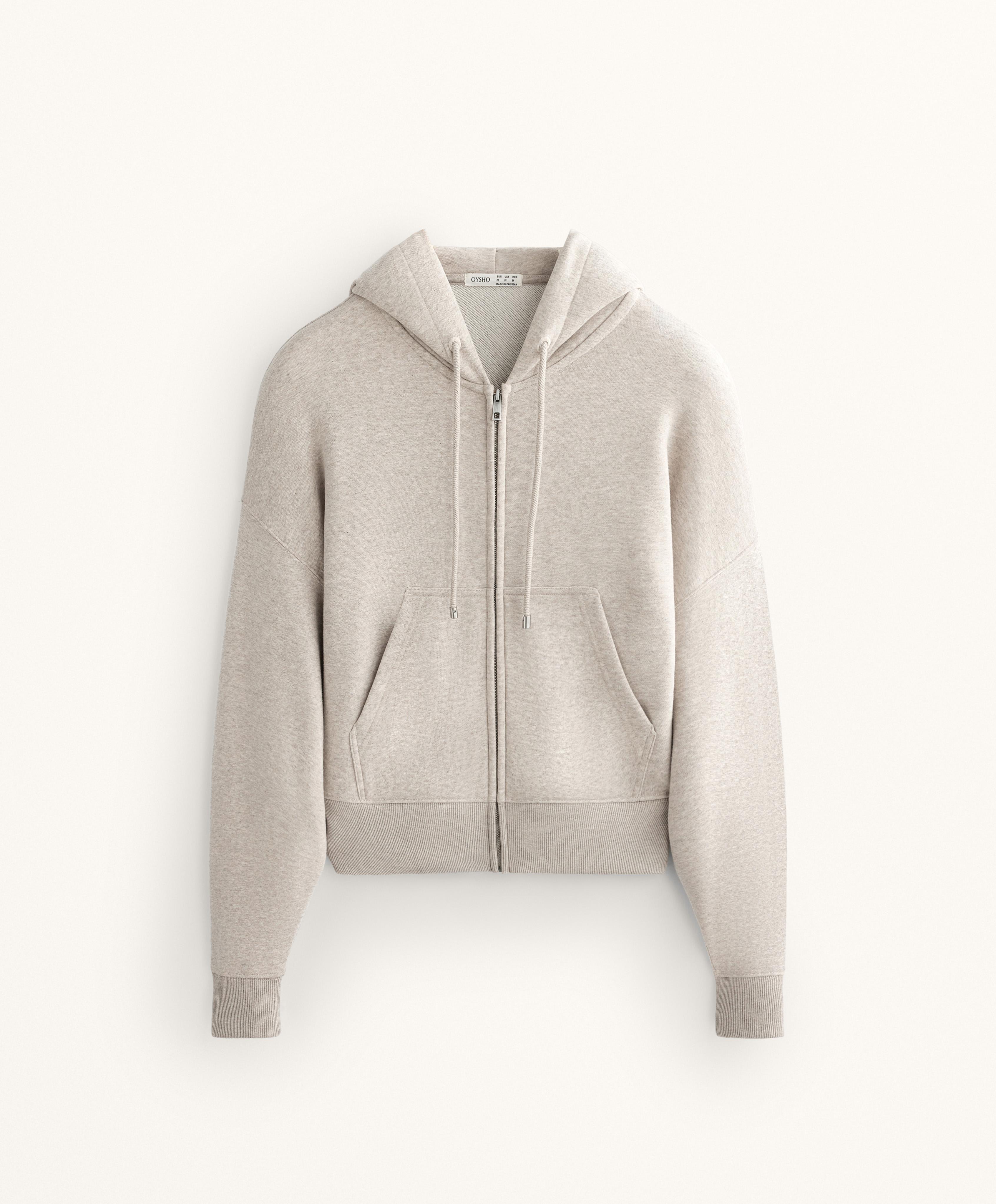 Jakna s kapuljačom i širokim rukavima od pamuka