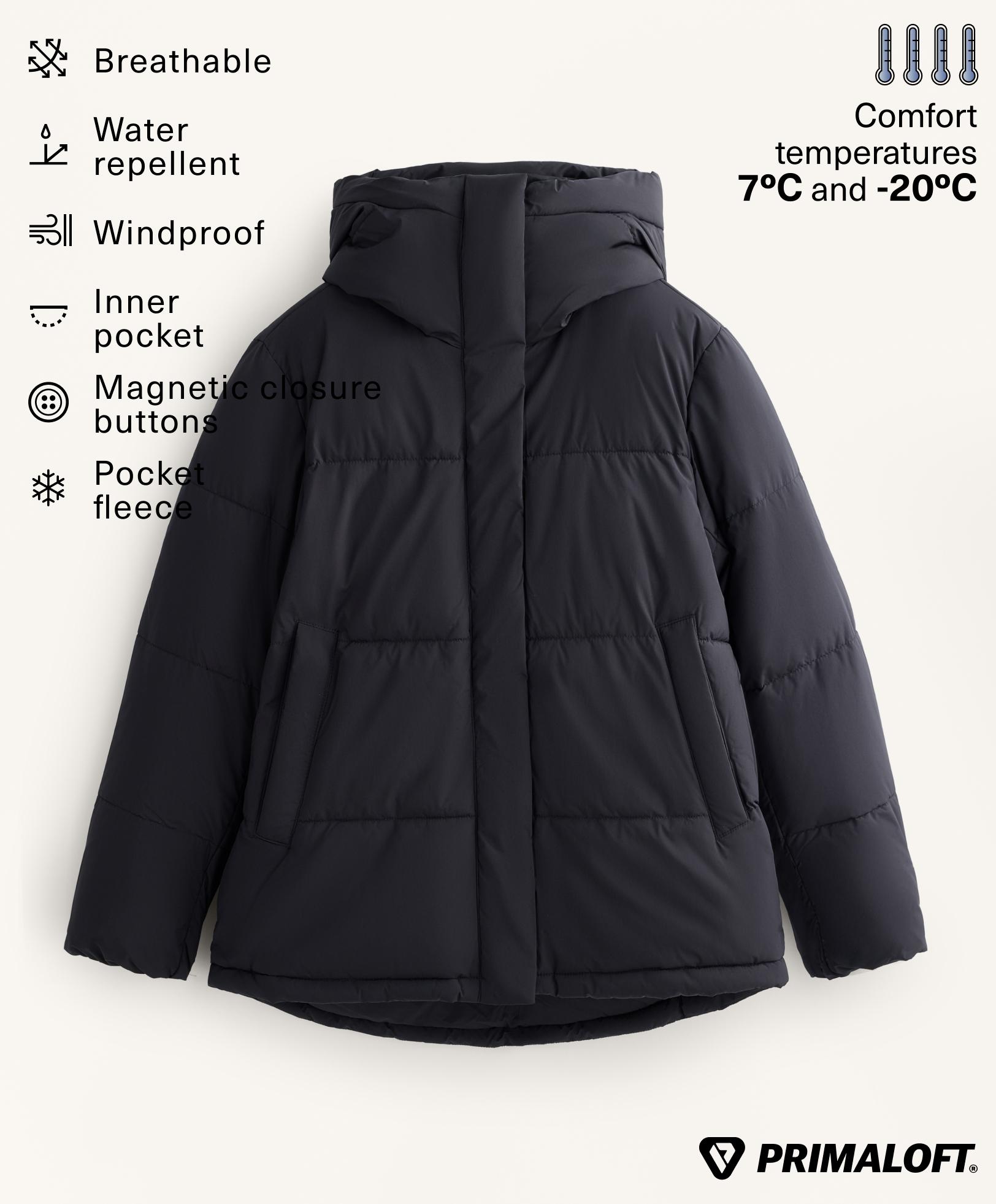 Primaloft® water-repellent padded jacket — BLACK