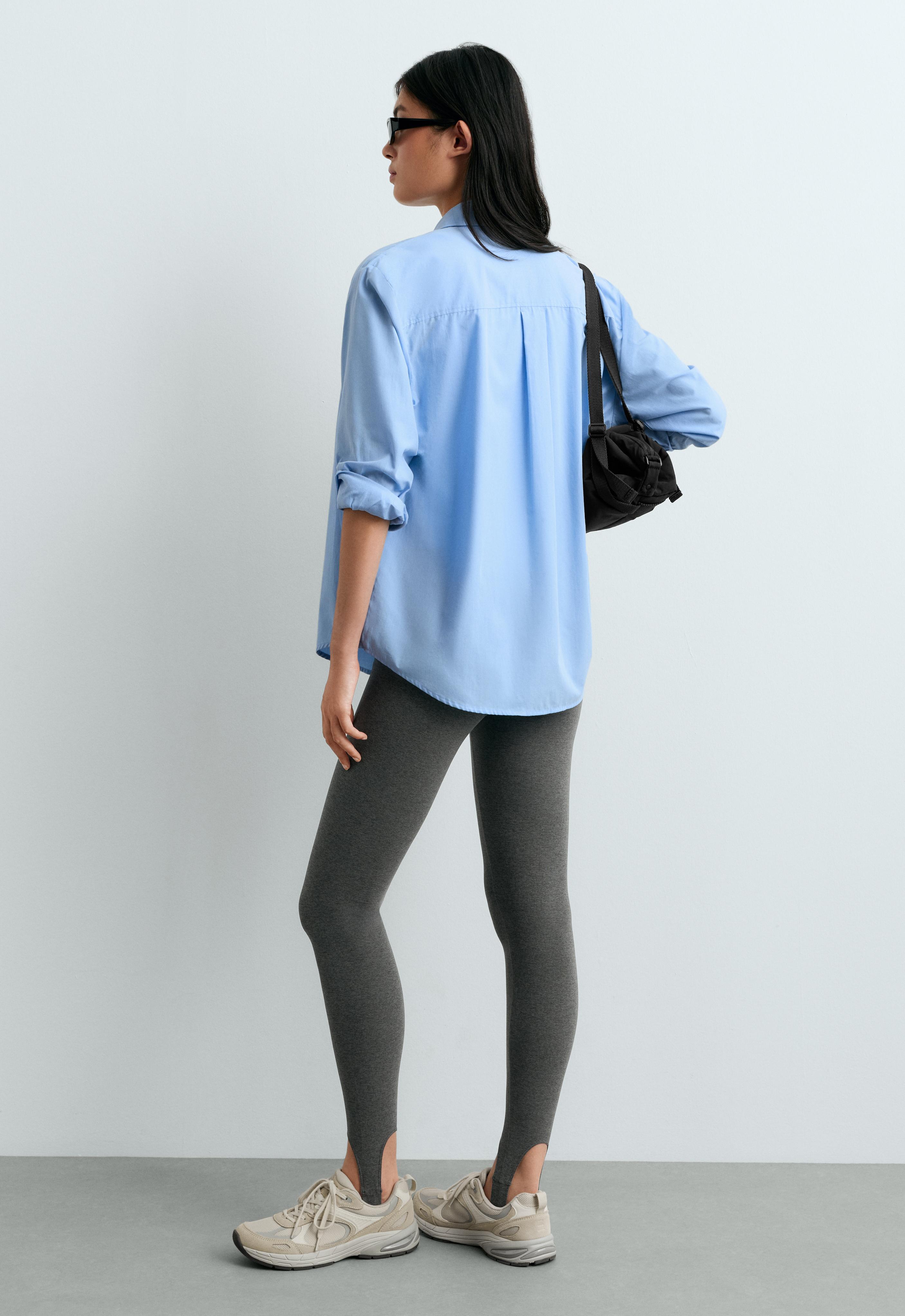 100% cotton long-sleeved shirt — SKY BLUE