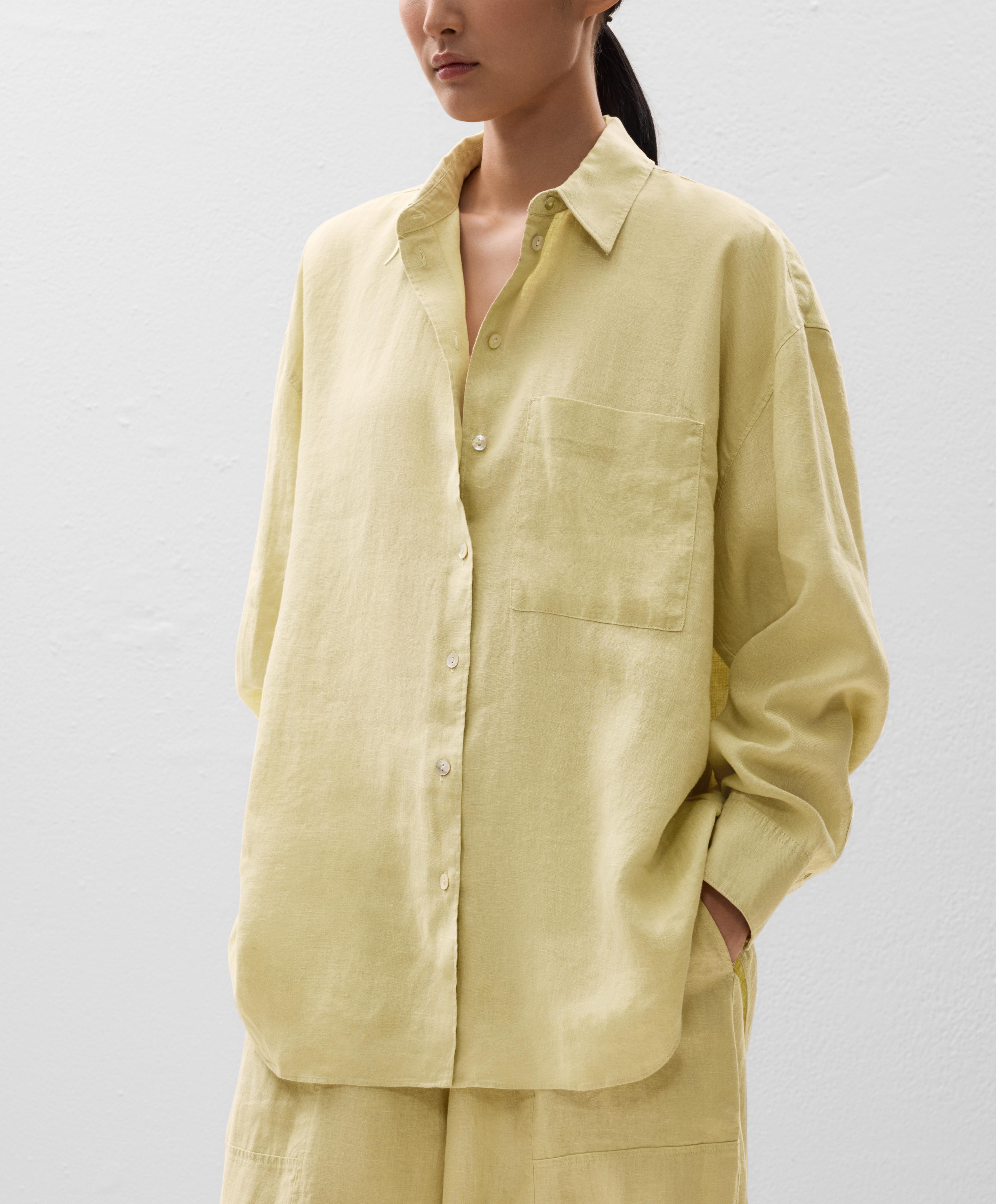 Рубашка свободного кроя из 100%-го льна - Распродажа Рубашка свободного кроя из 100%-го льна - Распродажа