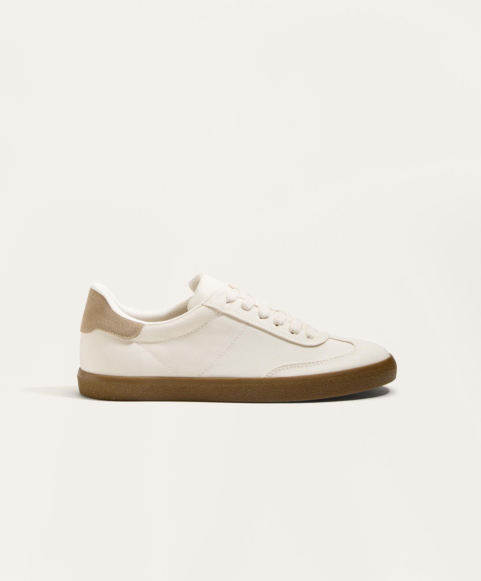 Scarpe da ginnastica in tela e inserti scamosciati - Saldi Scarpe da ginnastica in tela e inserti scamosciati - Saldi