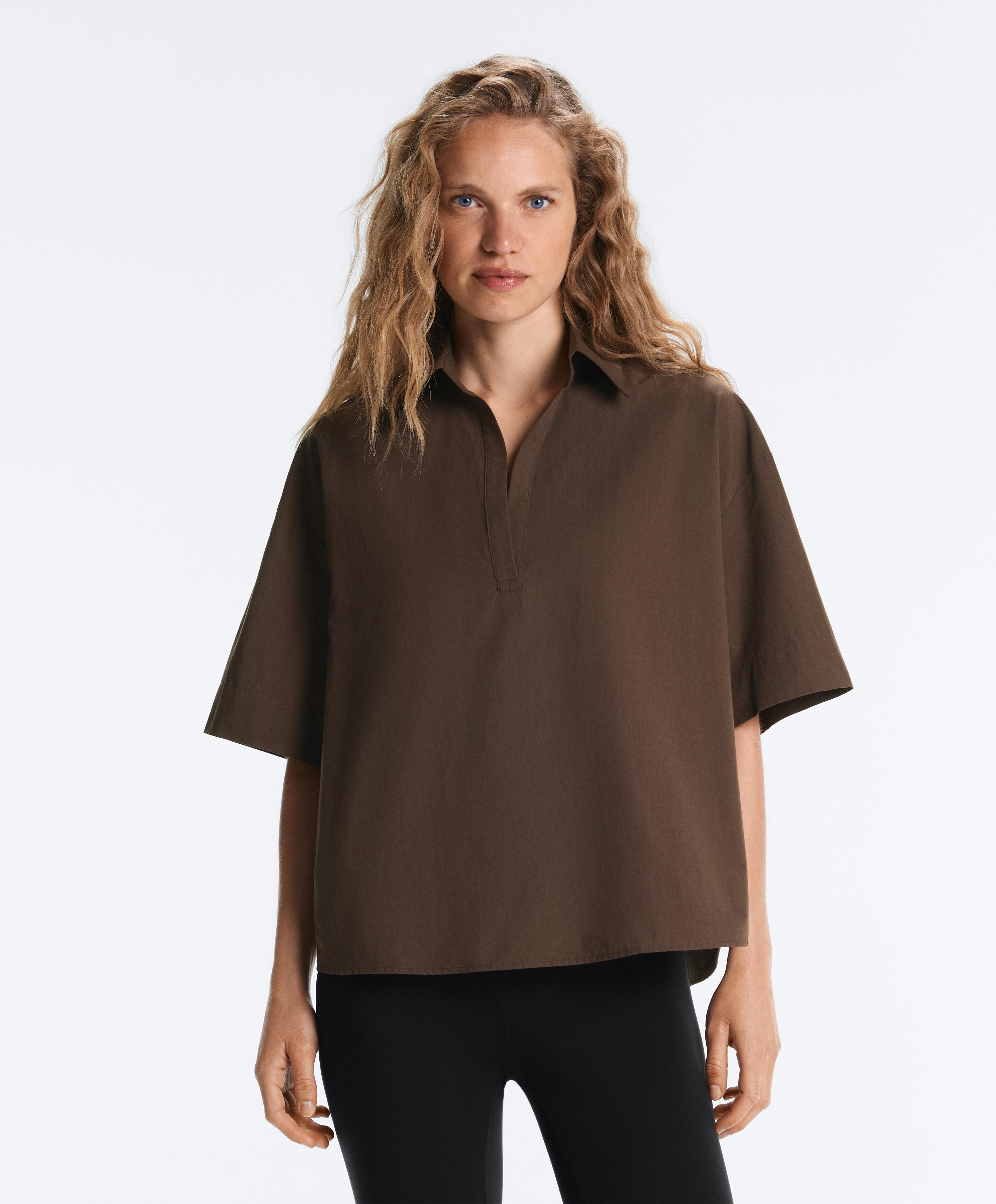 100% cotton poplin polo shirt