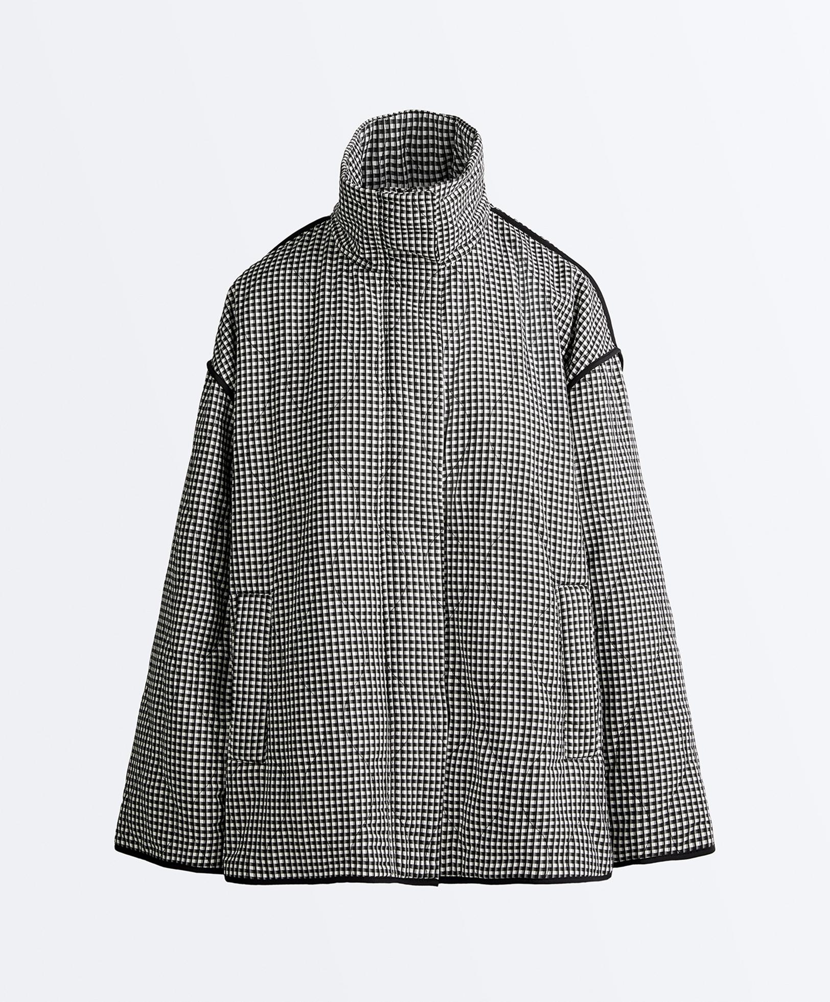 FELLEX® AEROGEL gingham padded jacket — BLACK