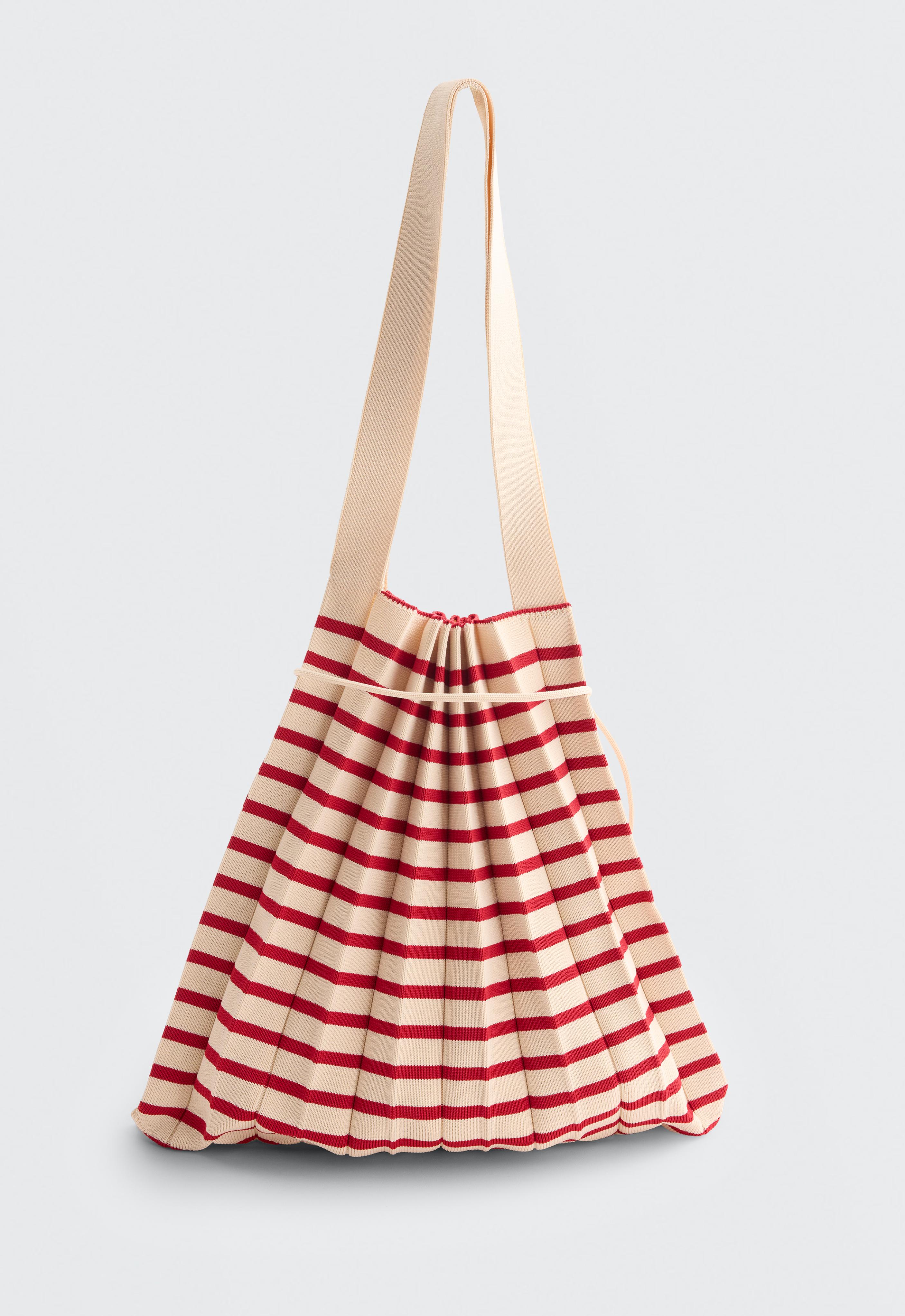 Pleated knit shoulder bag - Sale