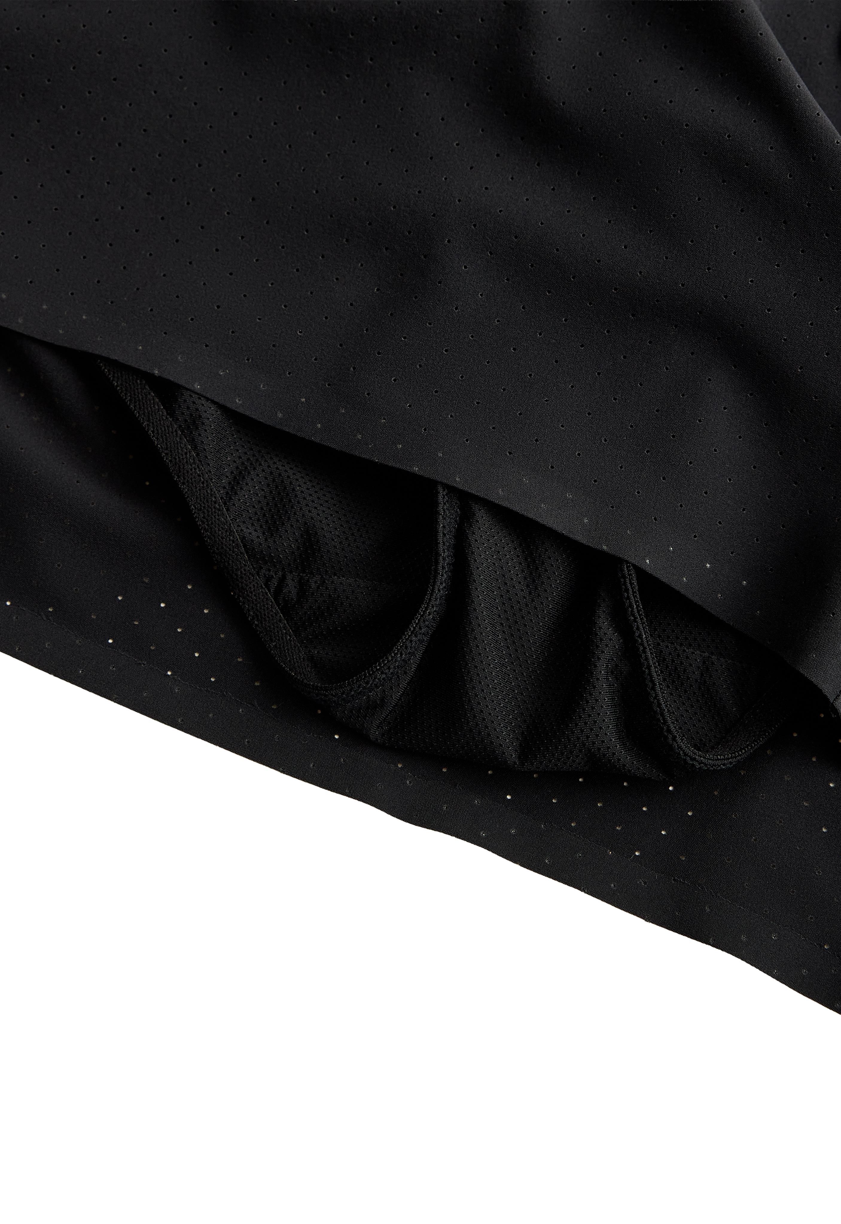 Mid-rise 7cm technical shorts — BLACK