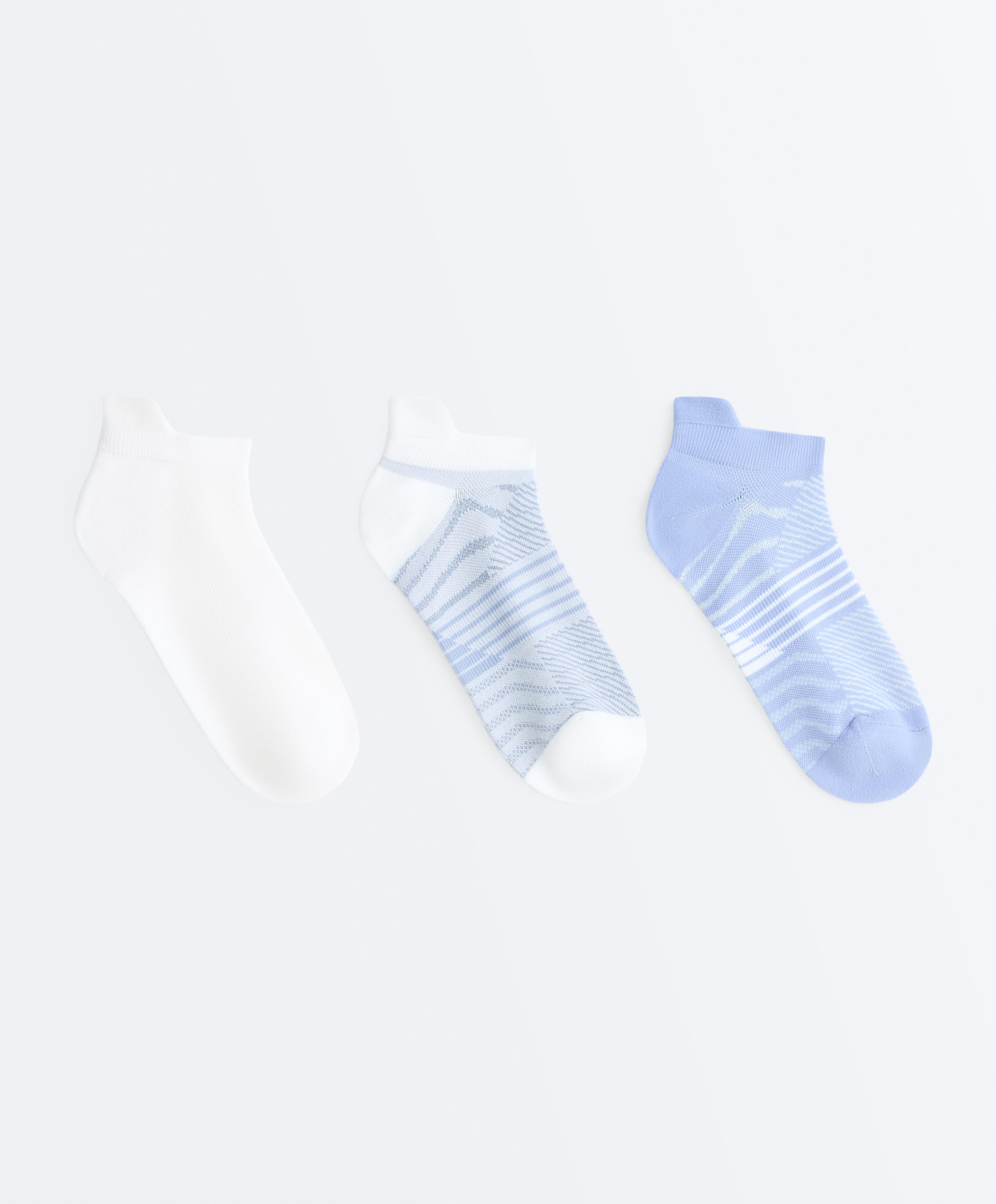 3 pairs of polyamide blend sports sneaker socks with heel tab 3 pairs of polyamide blend sports sneaker socks with heel tab
