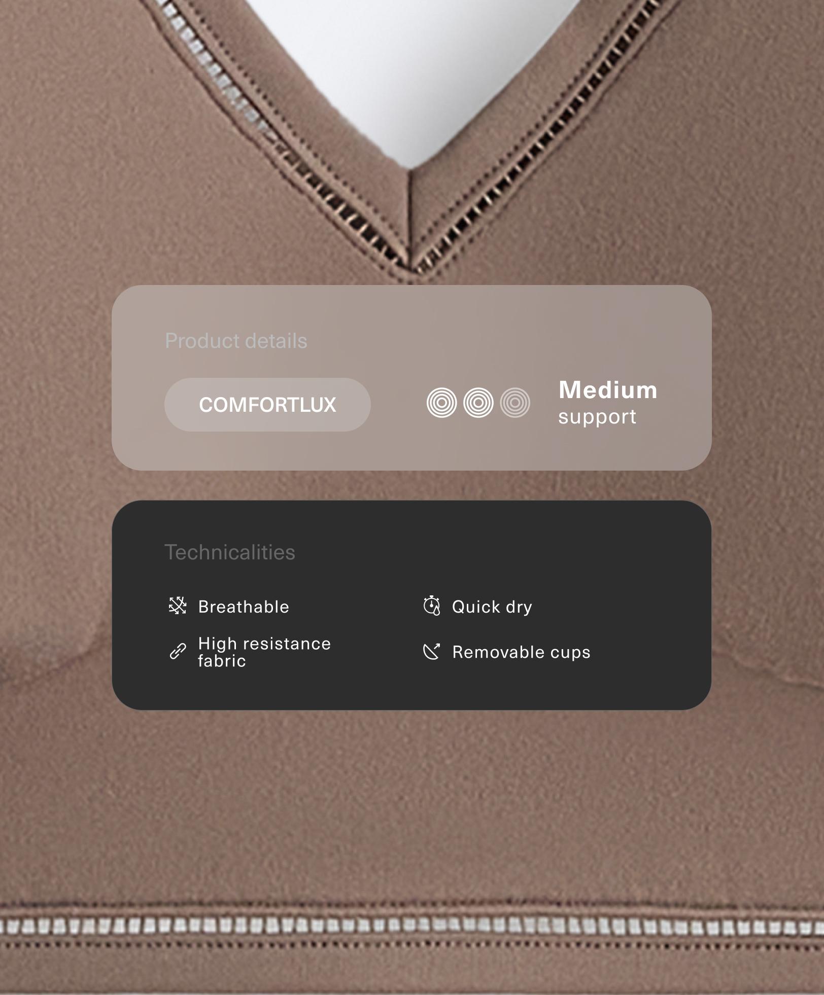 حمالة صدر رياضية Comfortlux متوسطة التثبيت