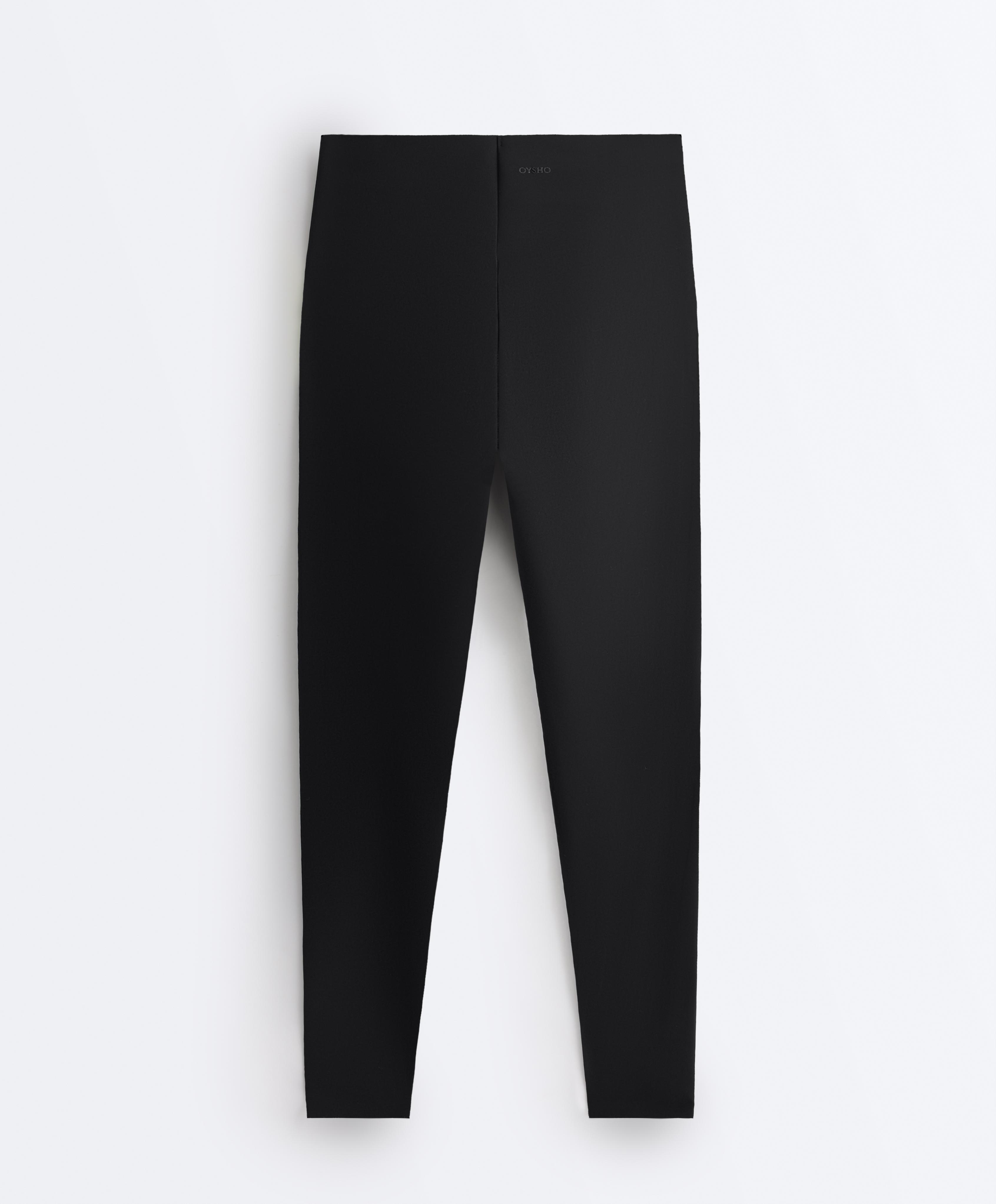 V-cut Light Touch 65cm high-rise ankle-length leggings — BLACK