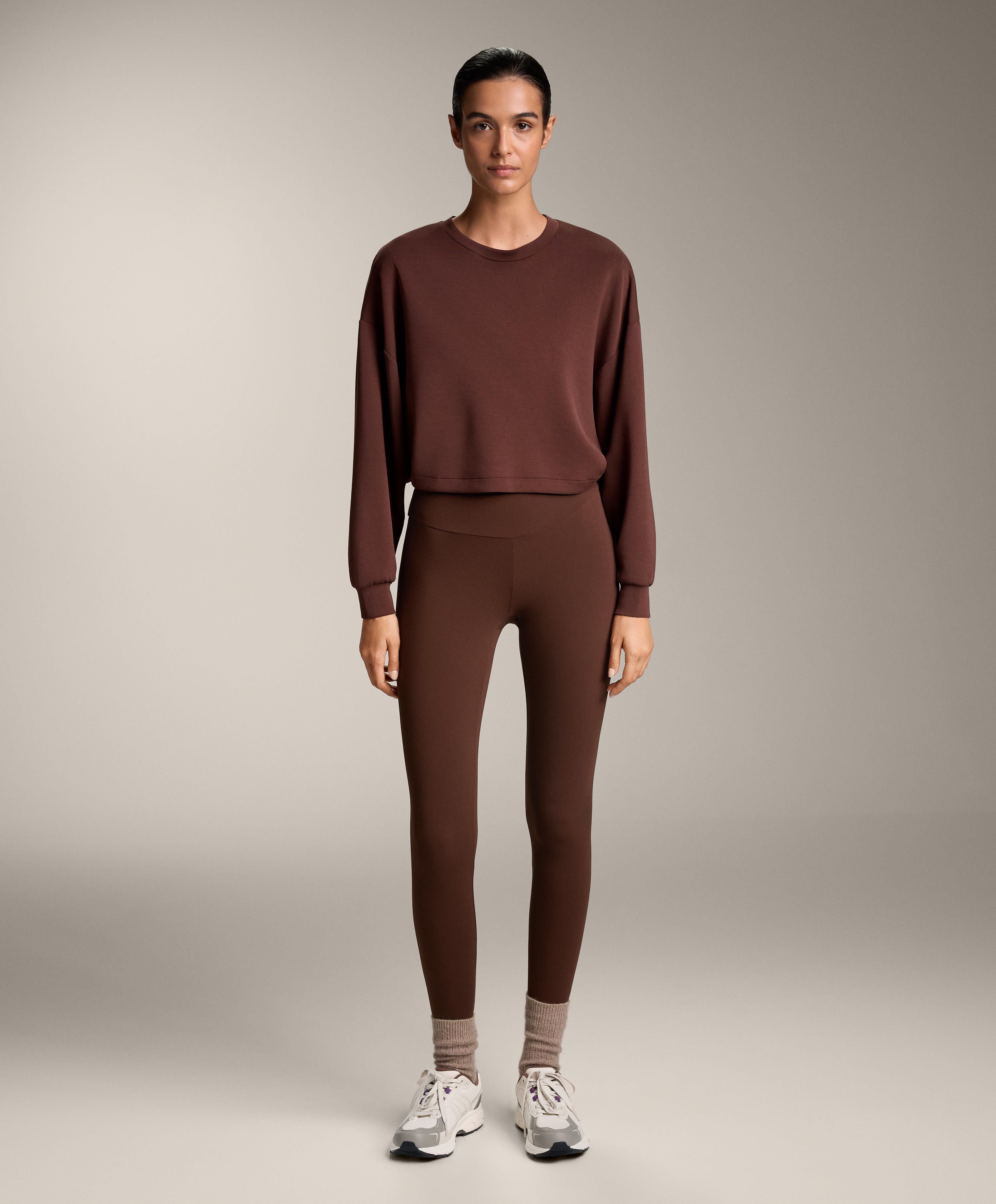 Kratka dukserica sa preklopom na leđima od modala mekana na dodir - Sniženje