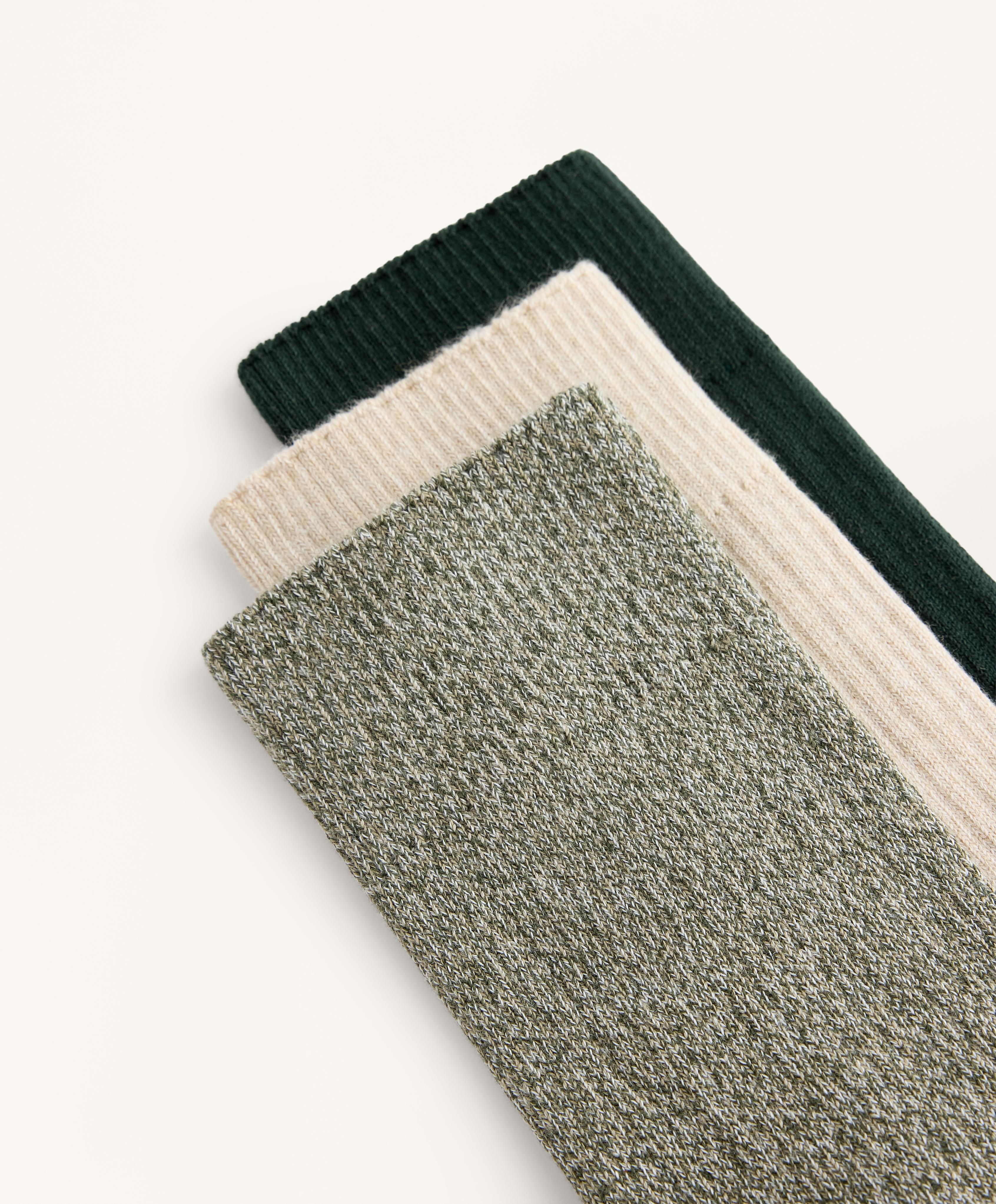 3 Pairs of Classic Cotton Blend Socks