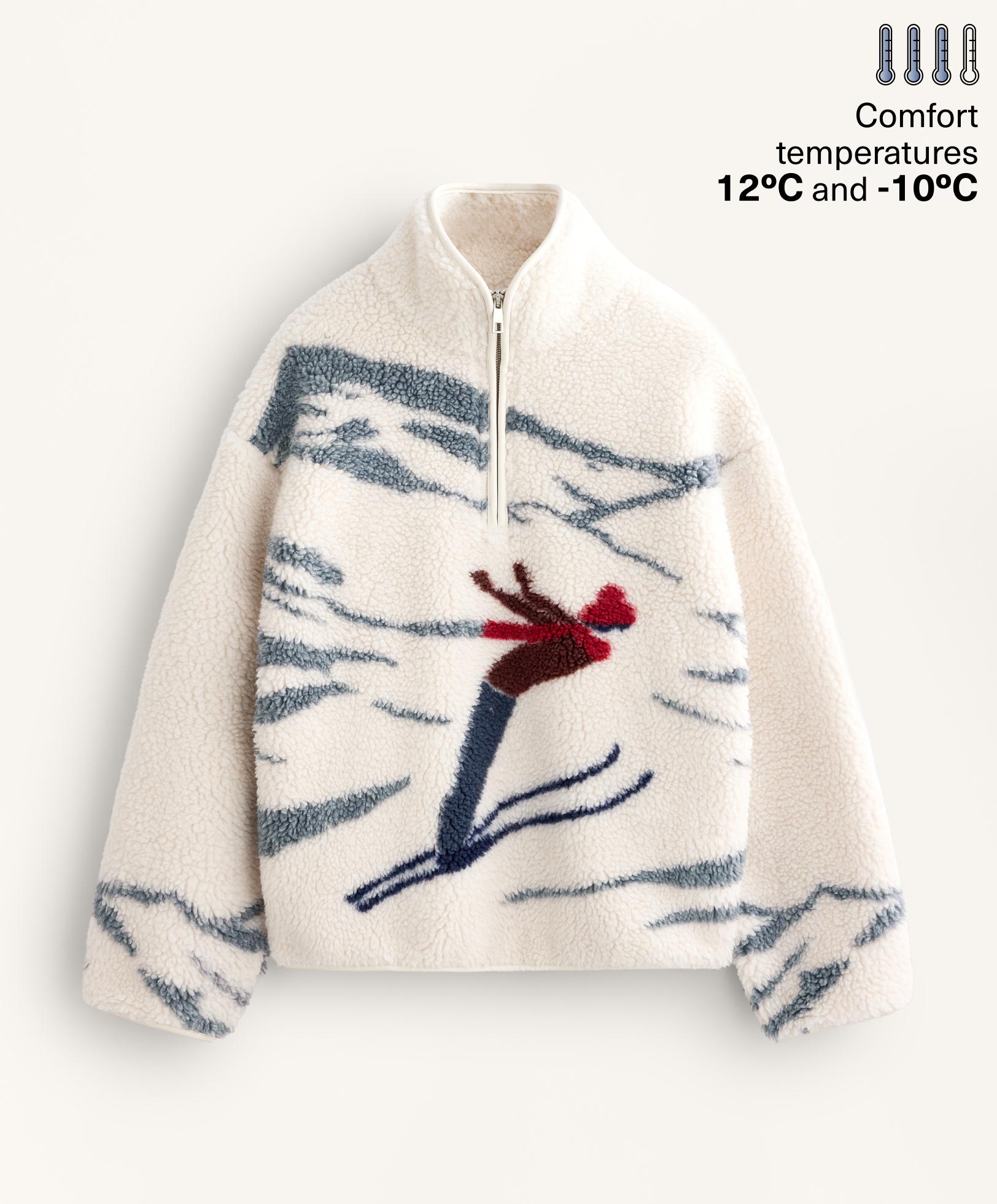 Half-zip skier faux-shearling jacket Half-zip skier faux-shearling jacket