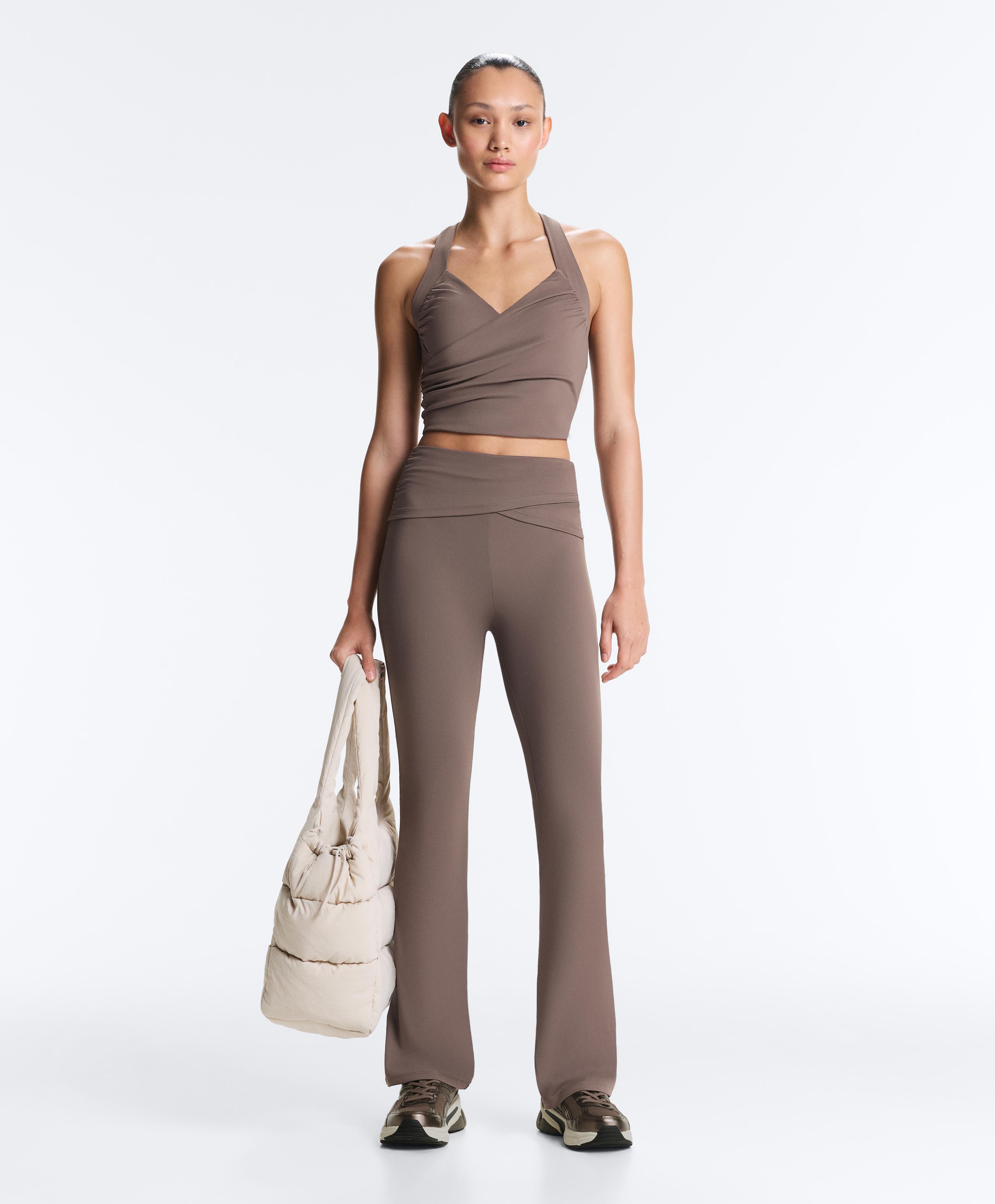 Comfortlux crossover tank top — TAUPE-GREY