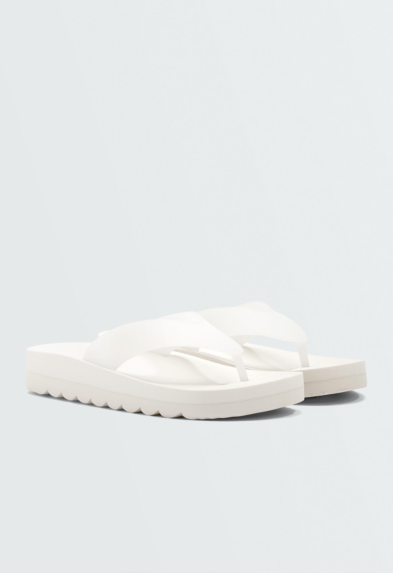 Platform beachwear sandals — WHITE