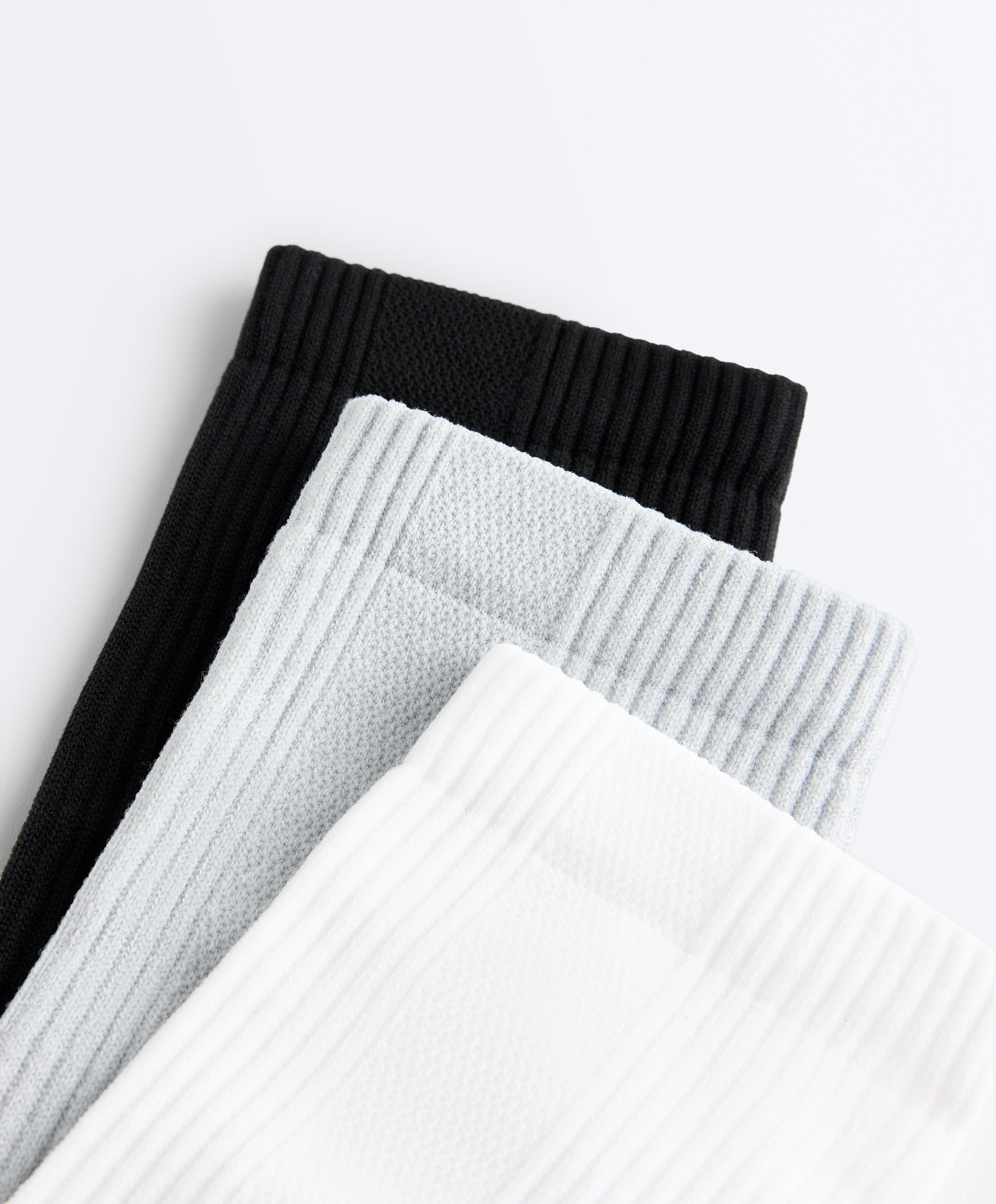 3 pairs of Classic polyamide blend sports socks — MID-GREY MELANGE