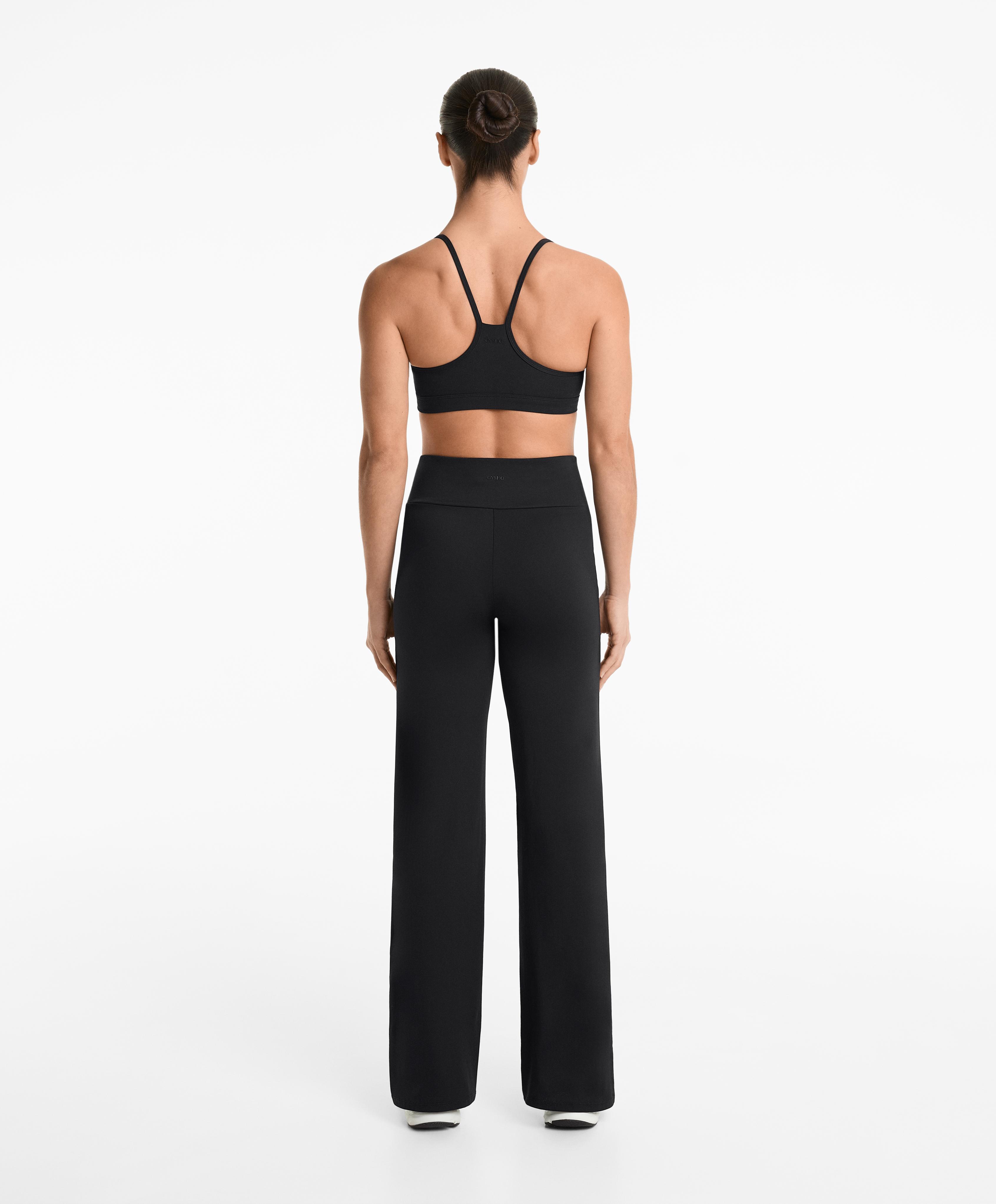 Total look high-rise Comfortlux straight-leg nero