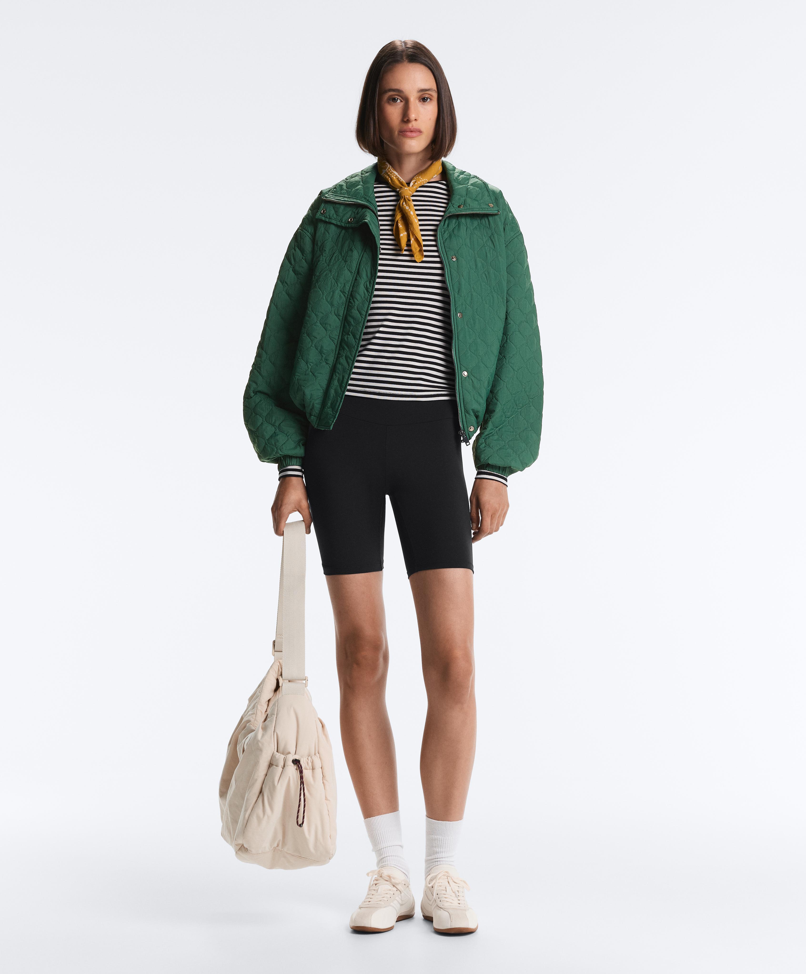 Short FELLEX® AEROGEL padded jacket — DARK EMERALD