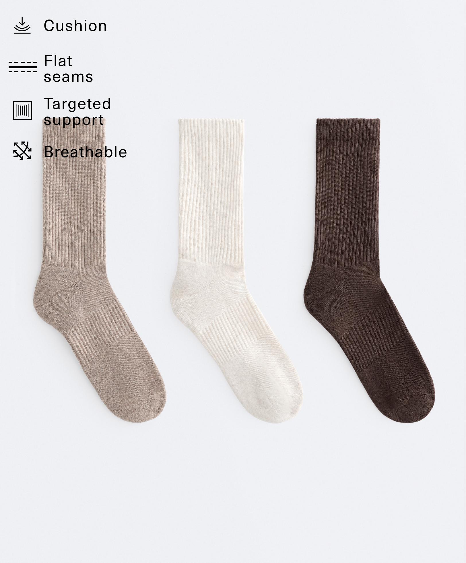 3 paires de chaussettes classic en mélange de coton 3 paires de chaussettes classic en mélange de coton