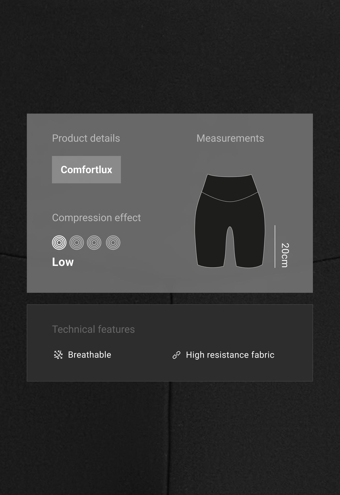 Comfortlux high-rise 20cm biker leggings