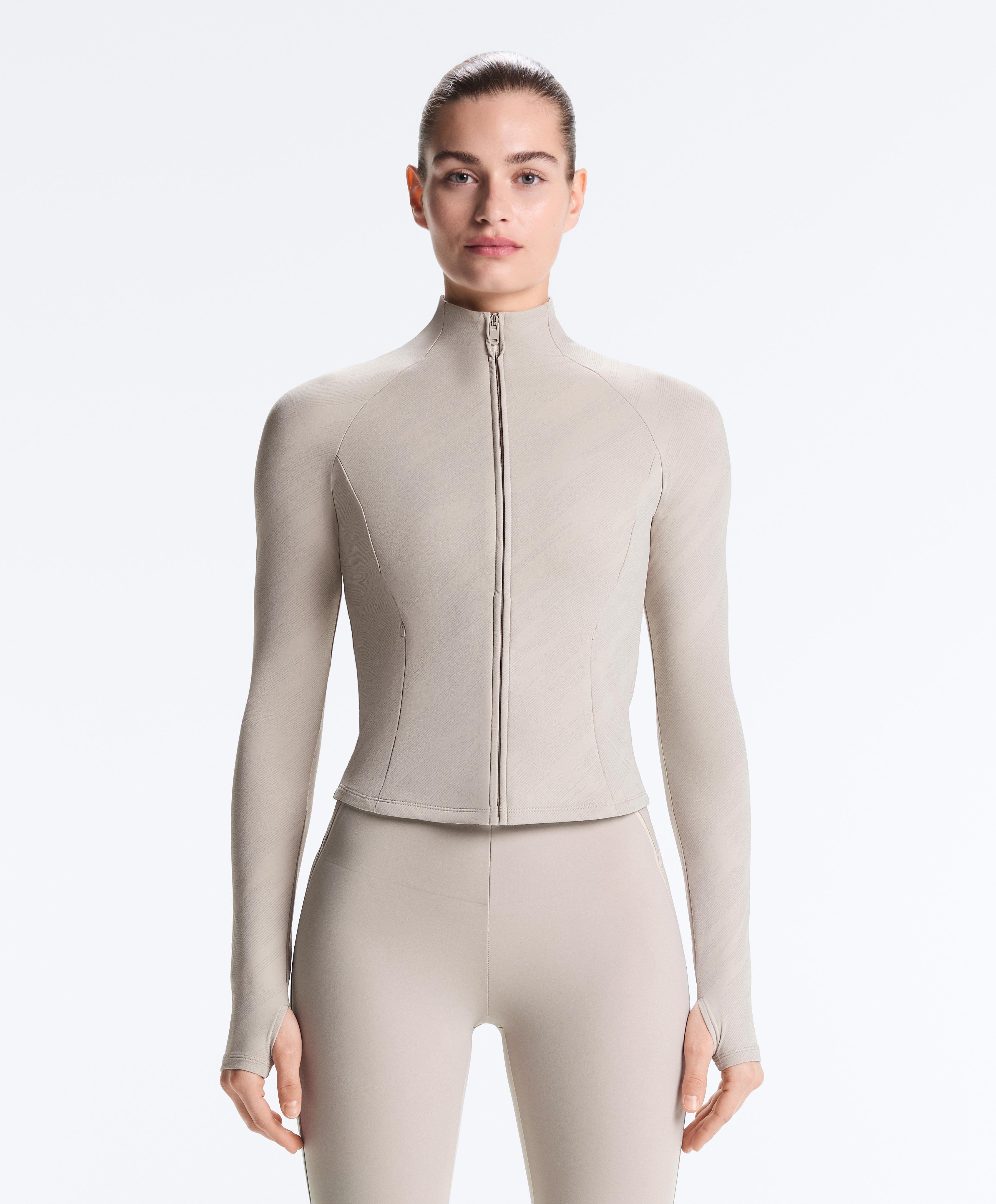 Light warm reflective technical jacket — TAUPE