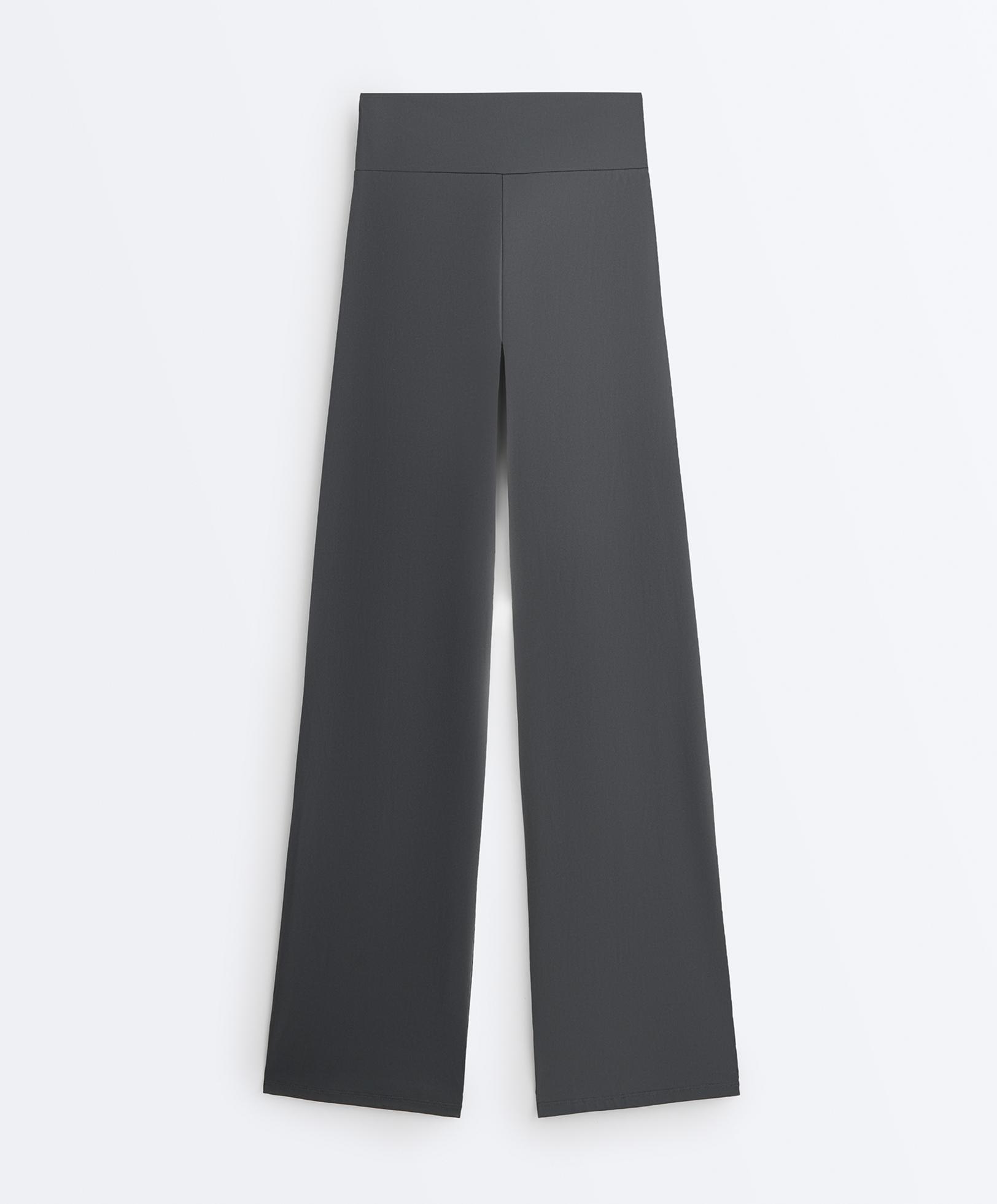 High-rise Comfortlux straight-leg trousers — ASPHALT