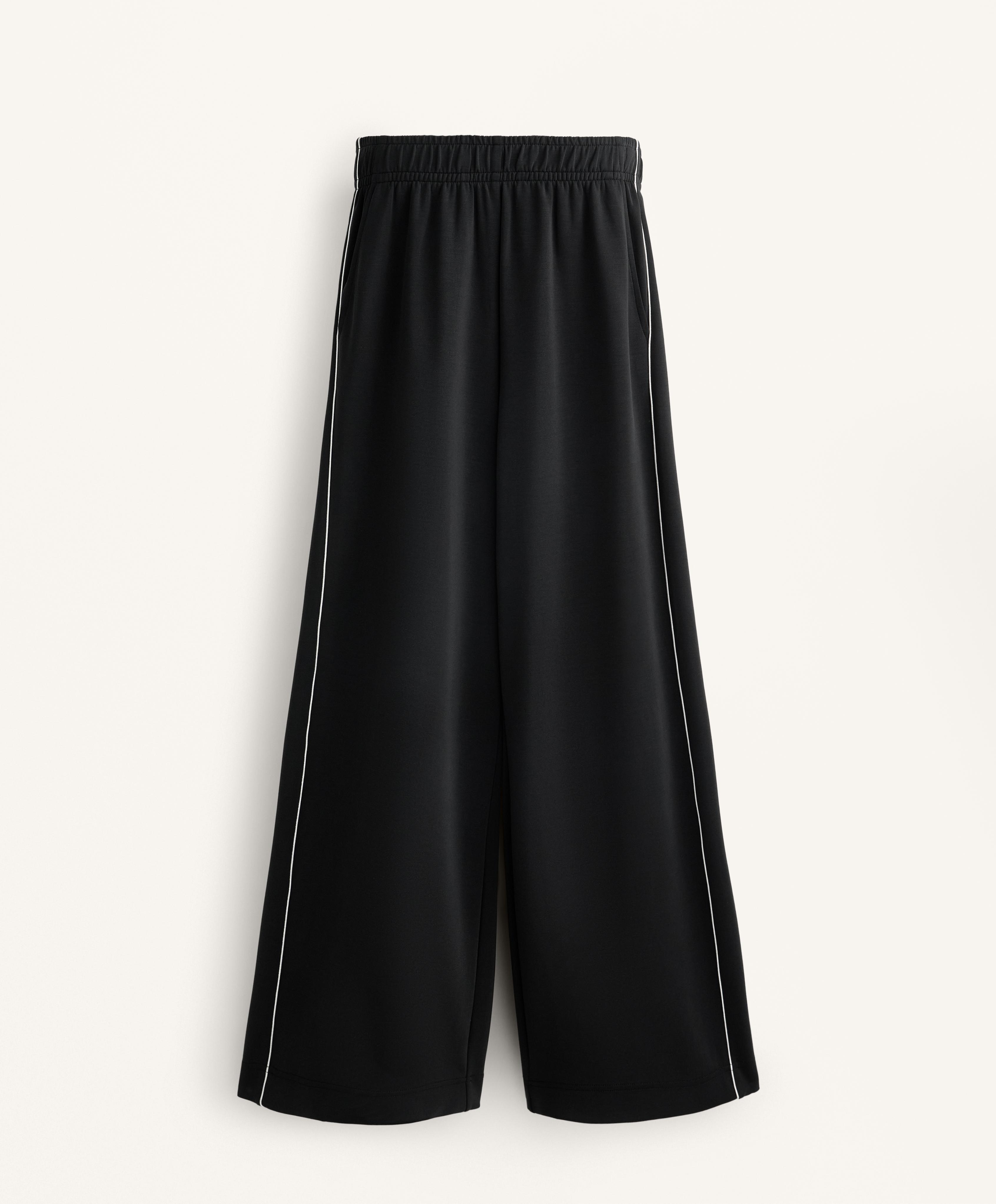 がわせ　wide straight  trousers stein BELTED WIDE STRAIGHT TROUSERS・BLACK - tity