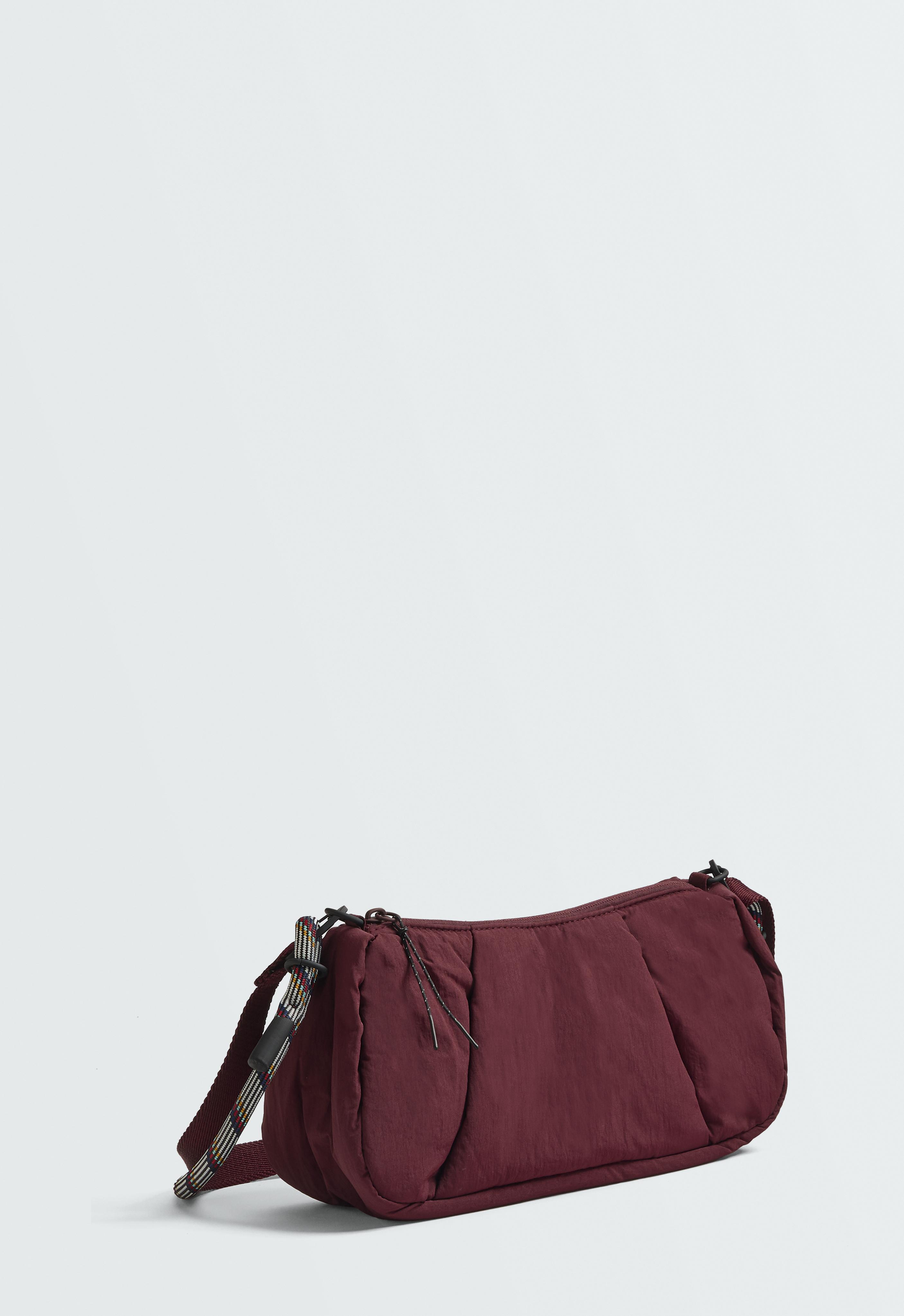 Padded crossbody bag — BURGUNDY