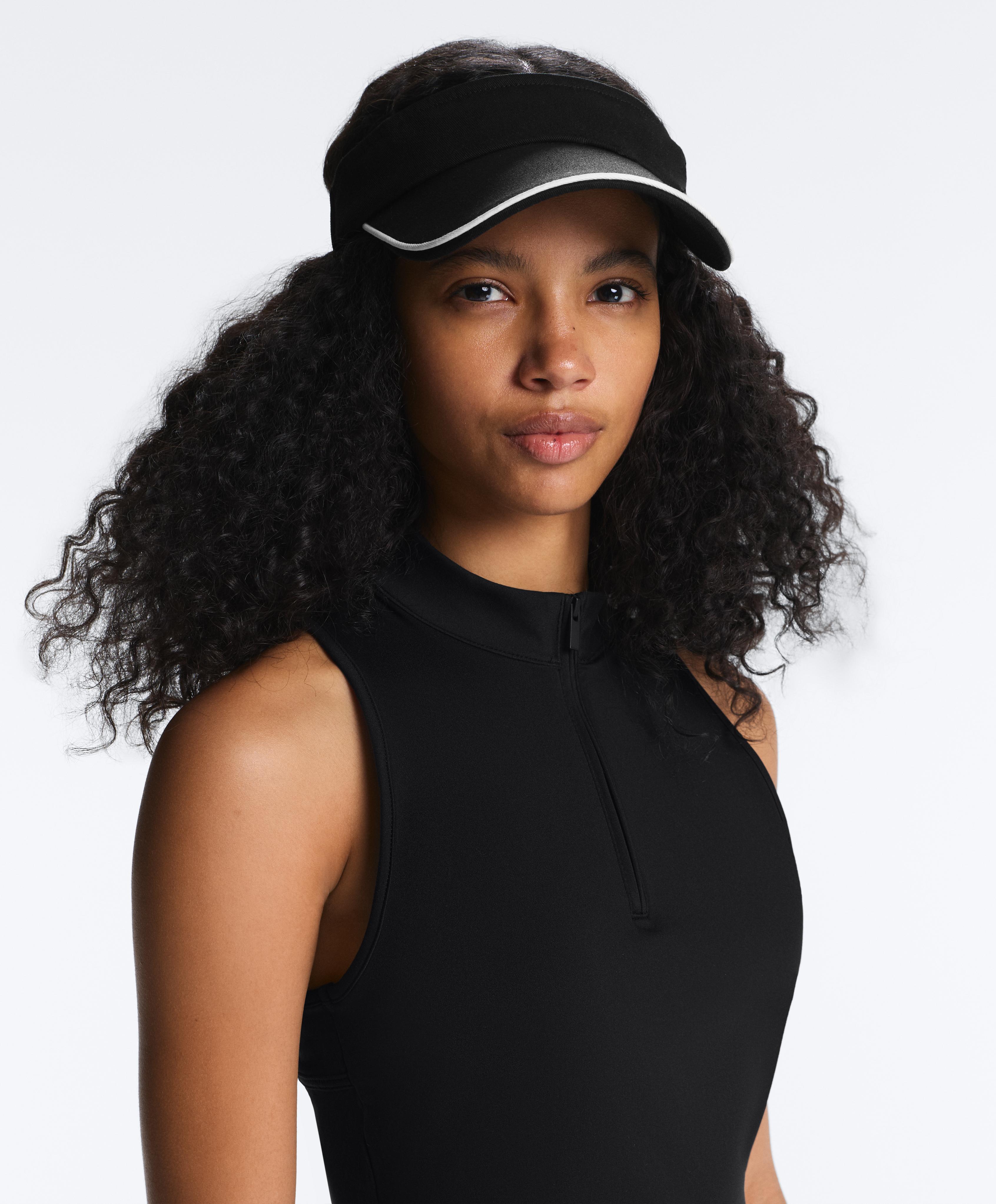 Sports piping visor — BLACK