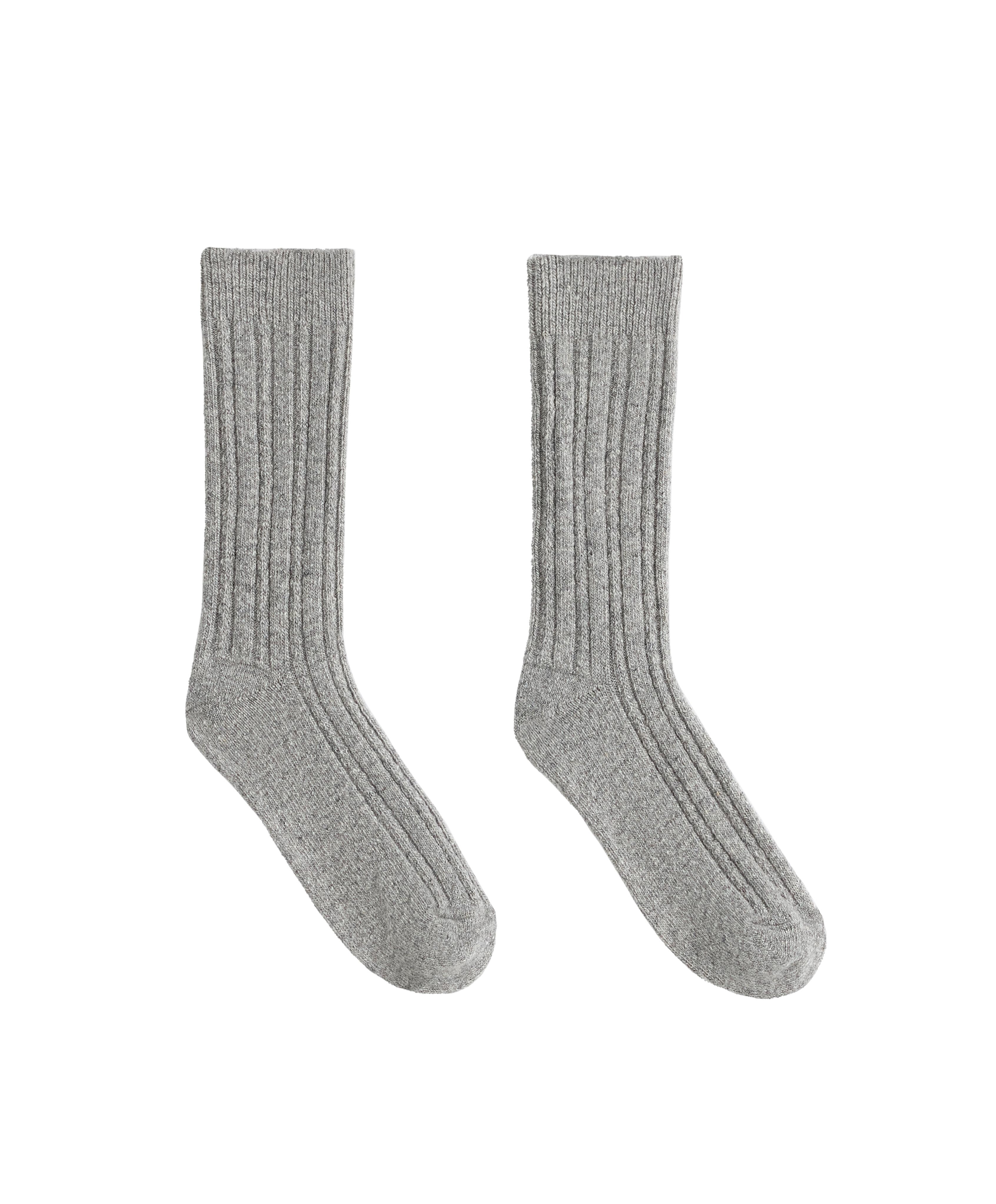 Classic socks in 25% cashmere 11% wool — PALE GREY MELANGE