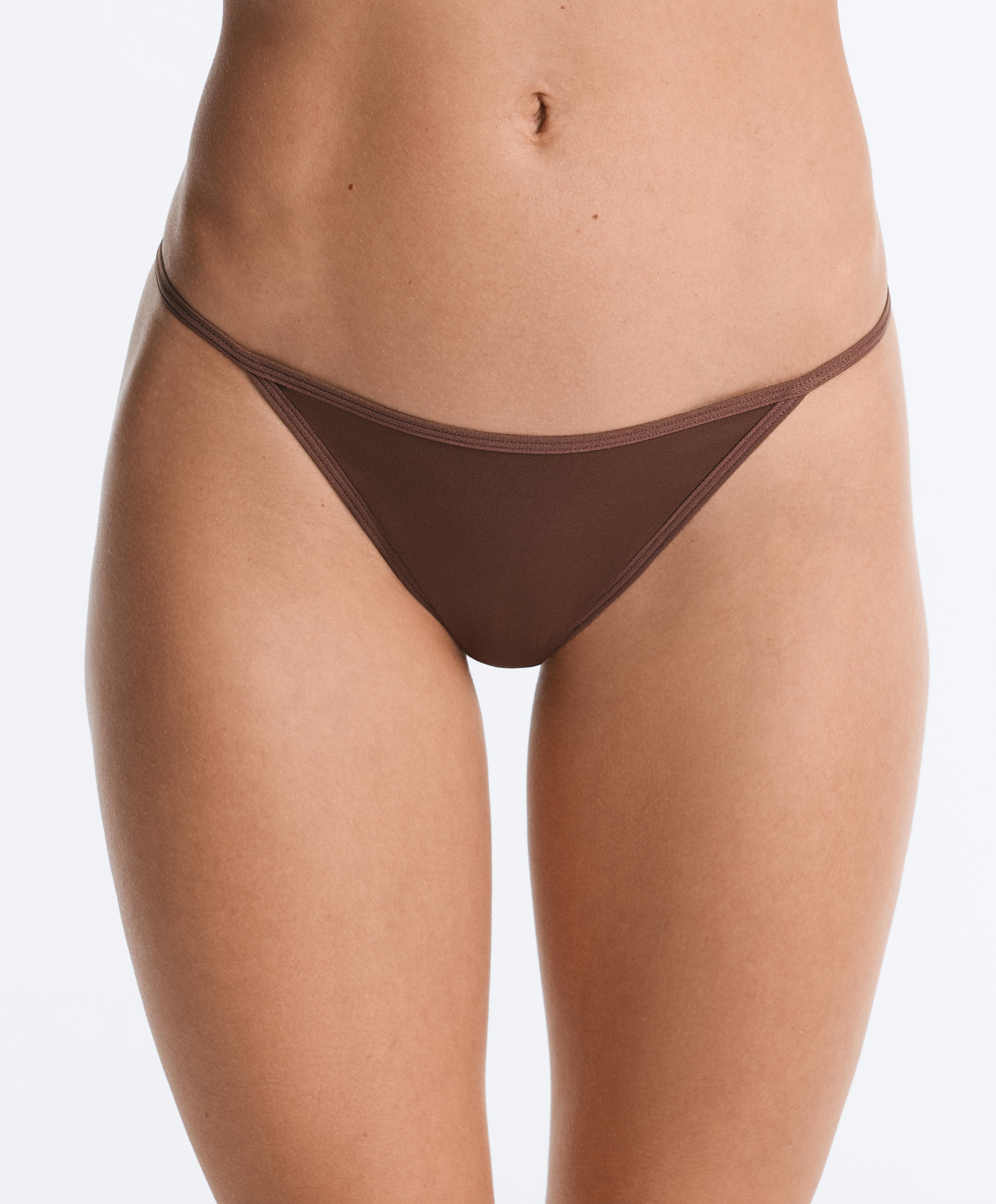 5 polyamide blend thongs — BEIGE